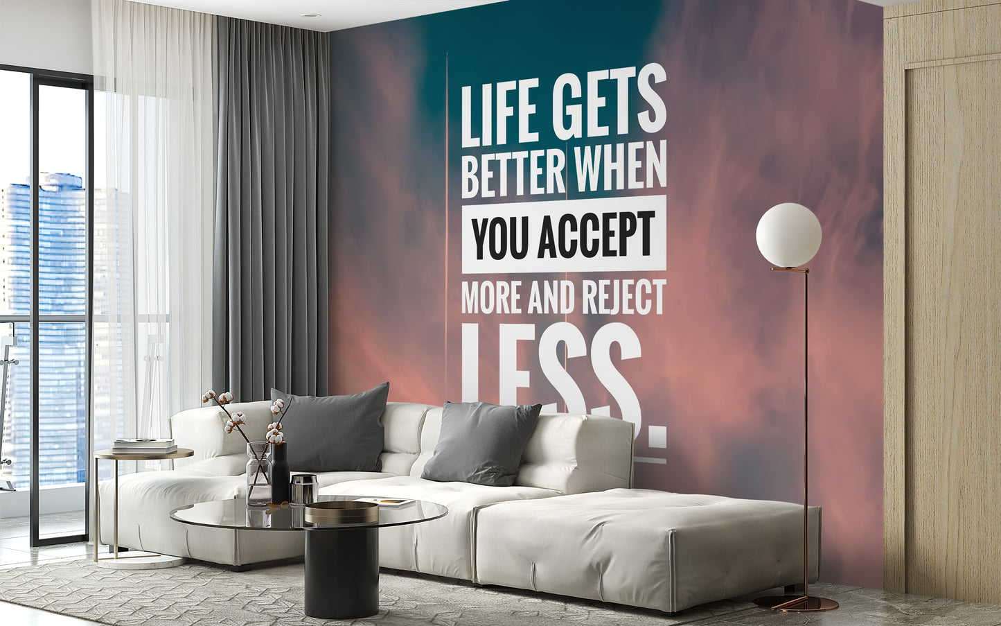 Inspirational Acceptance Quote Wall Mural