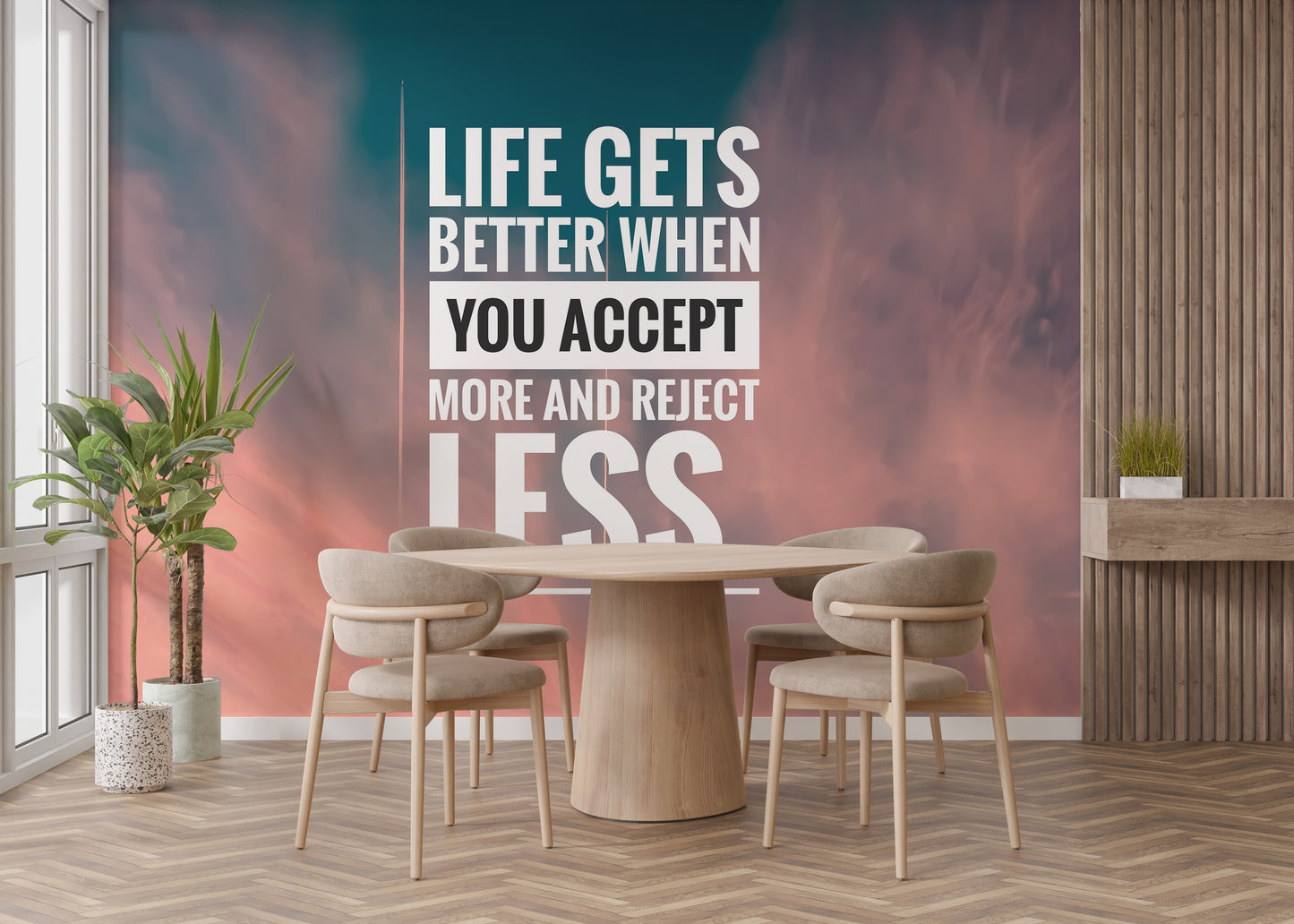 Inspirational Acceptance Quote Wall Mural