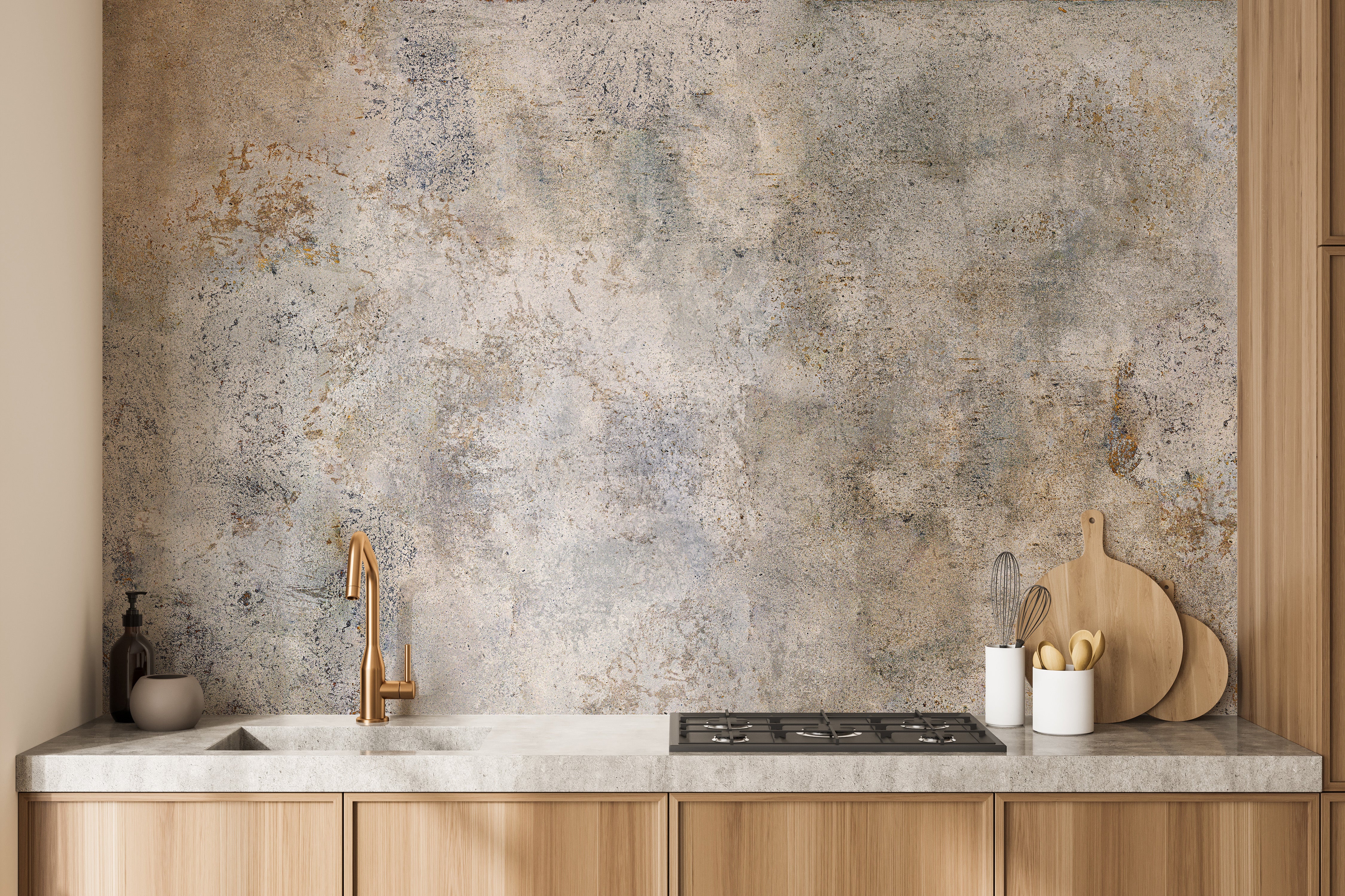 Rustic gray cement texture wallpaper mural
