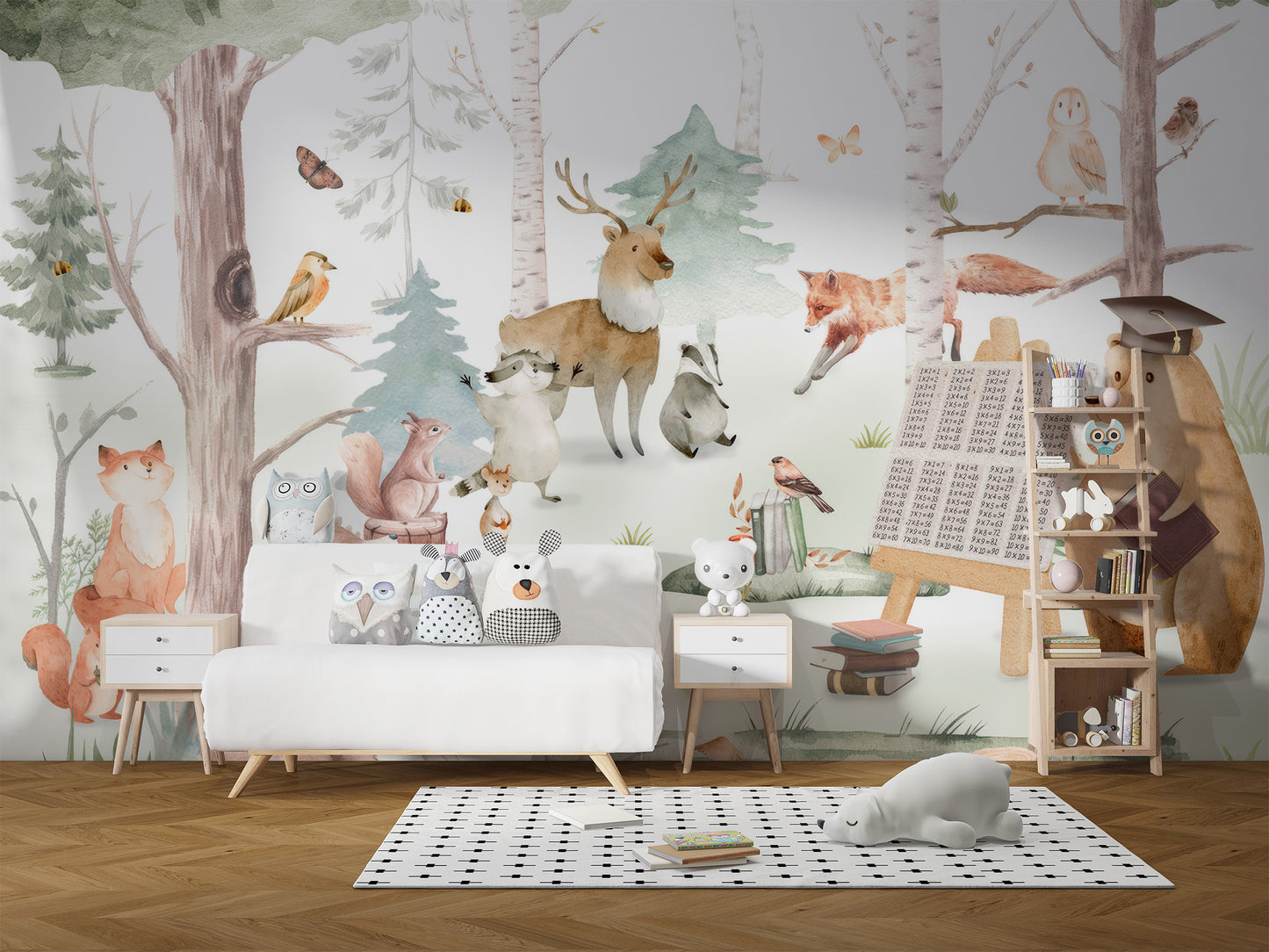 Critter Classroom Wall Mural