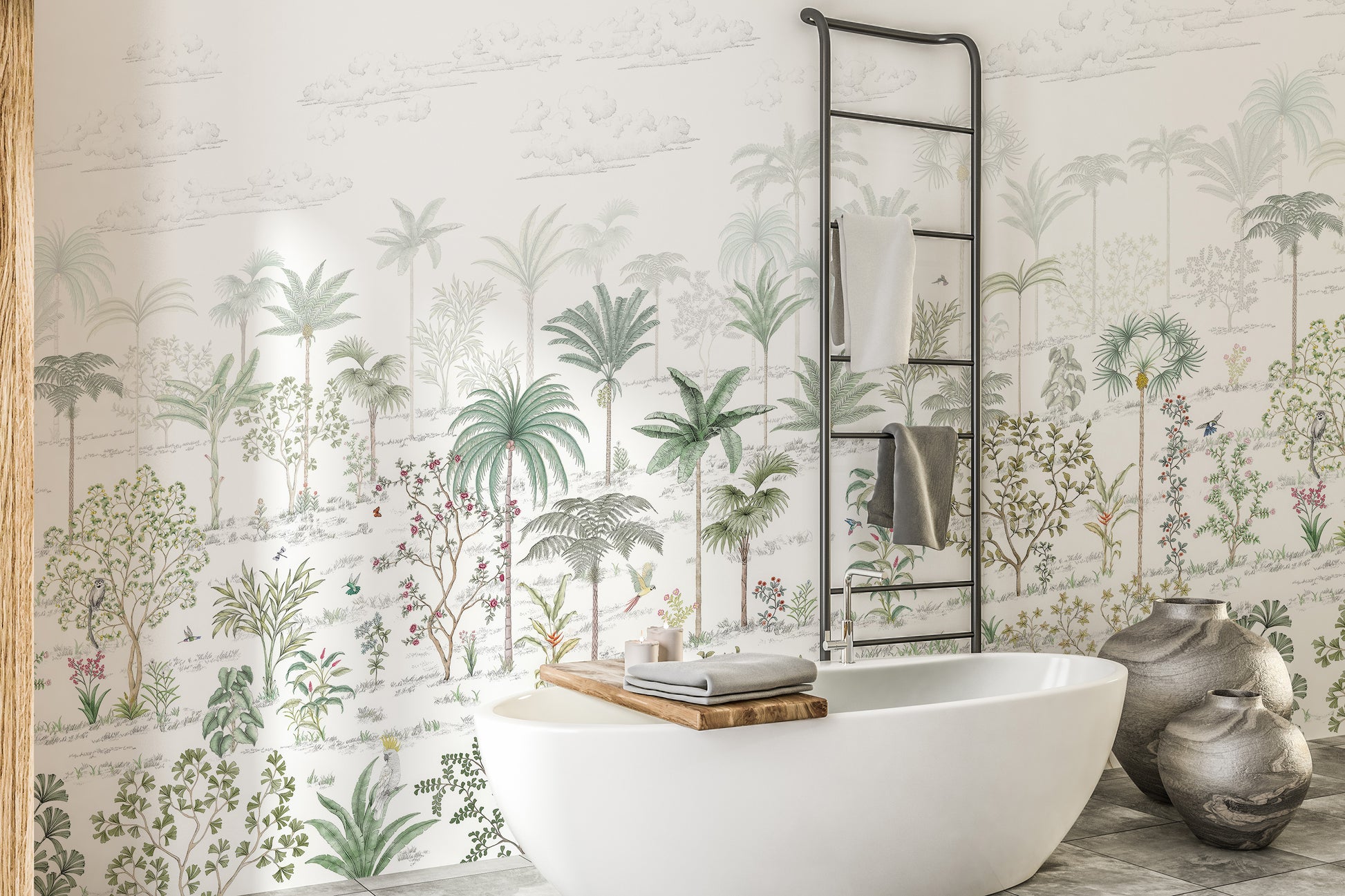 Exotic design of Tropical Jungle Wallpaper Mural