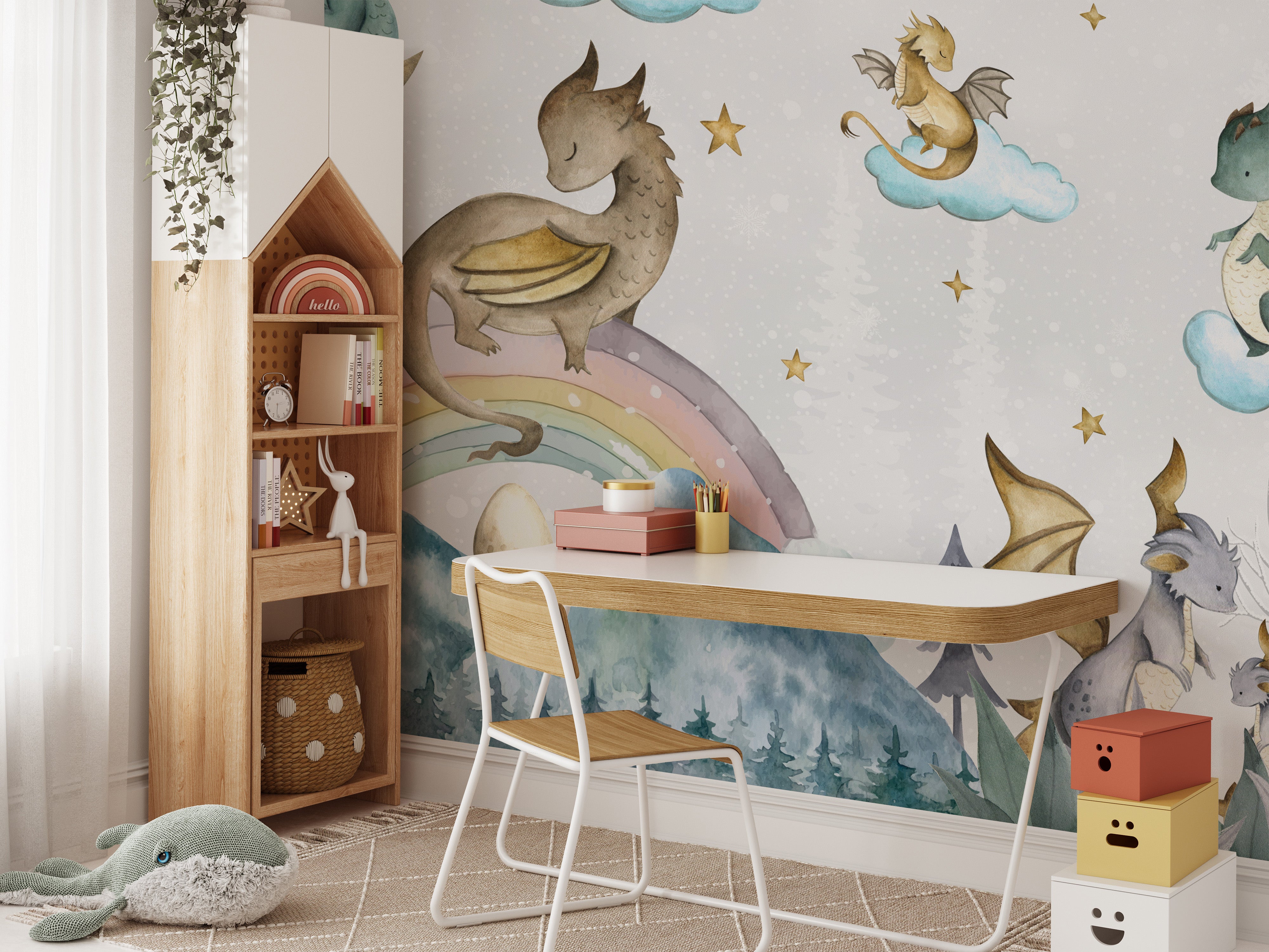 Mystical Dragon Wallpaper Mural for themed interiors