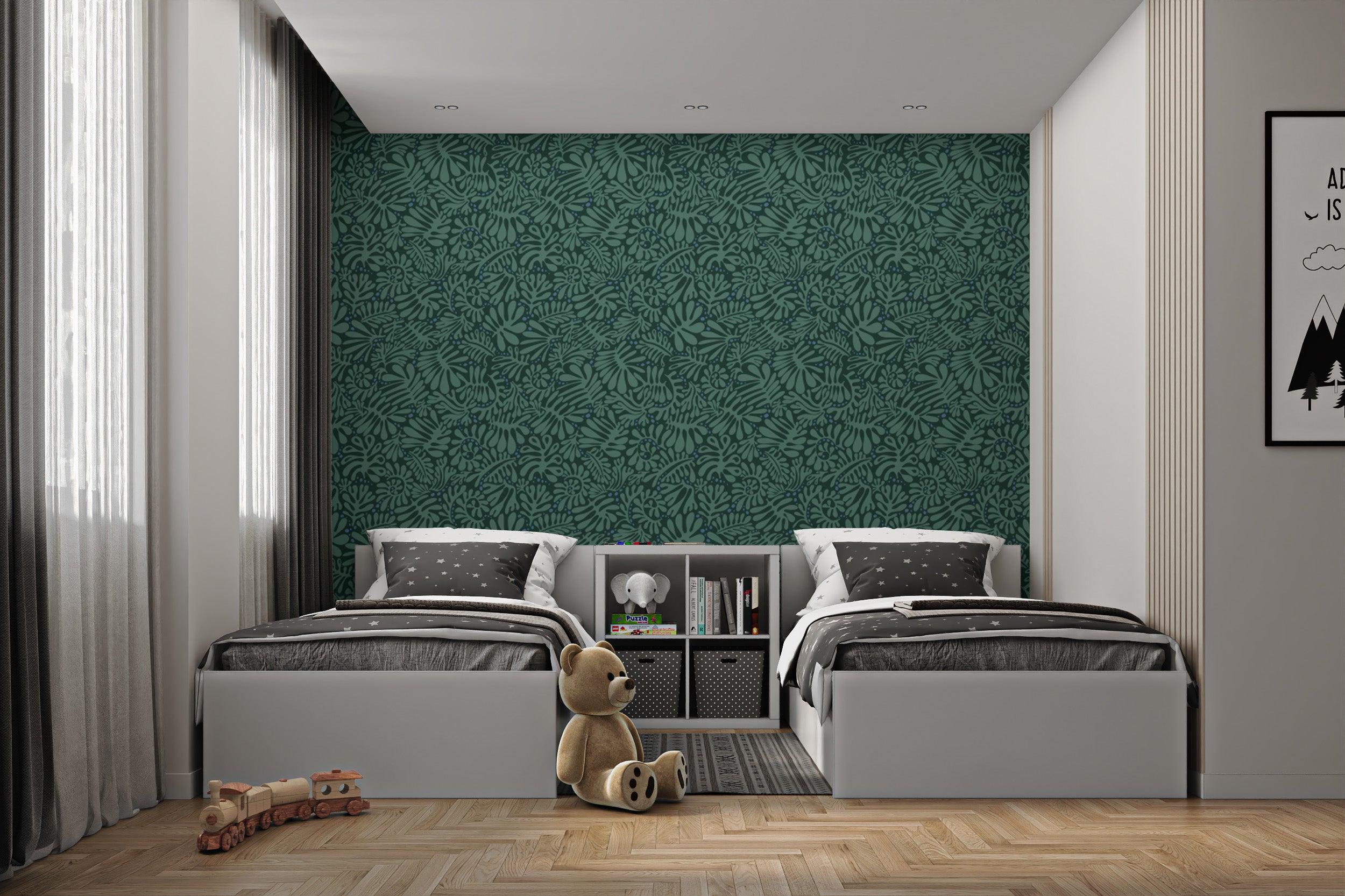 Trendy self-adhesive wallpaper with Matisse foliage