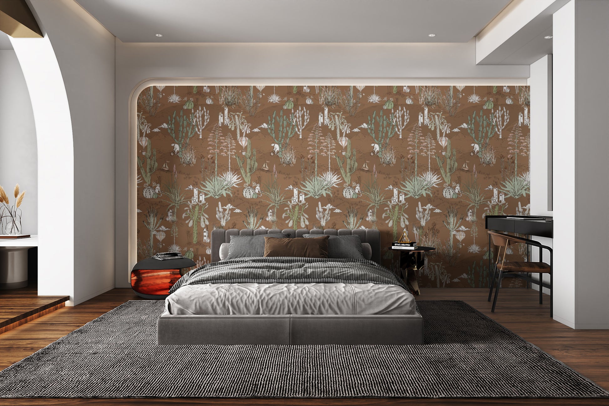 Cactus-inspired Saguaro Serenade wallpaper for a stylish update