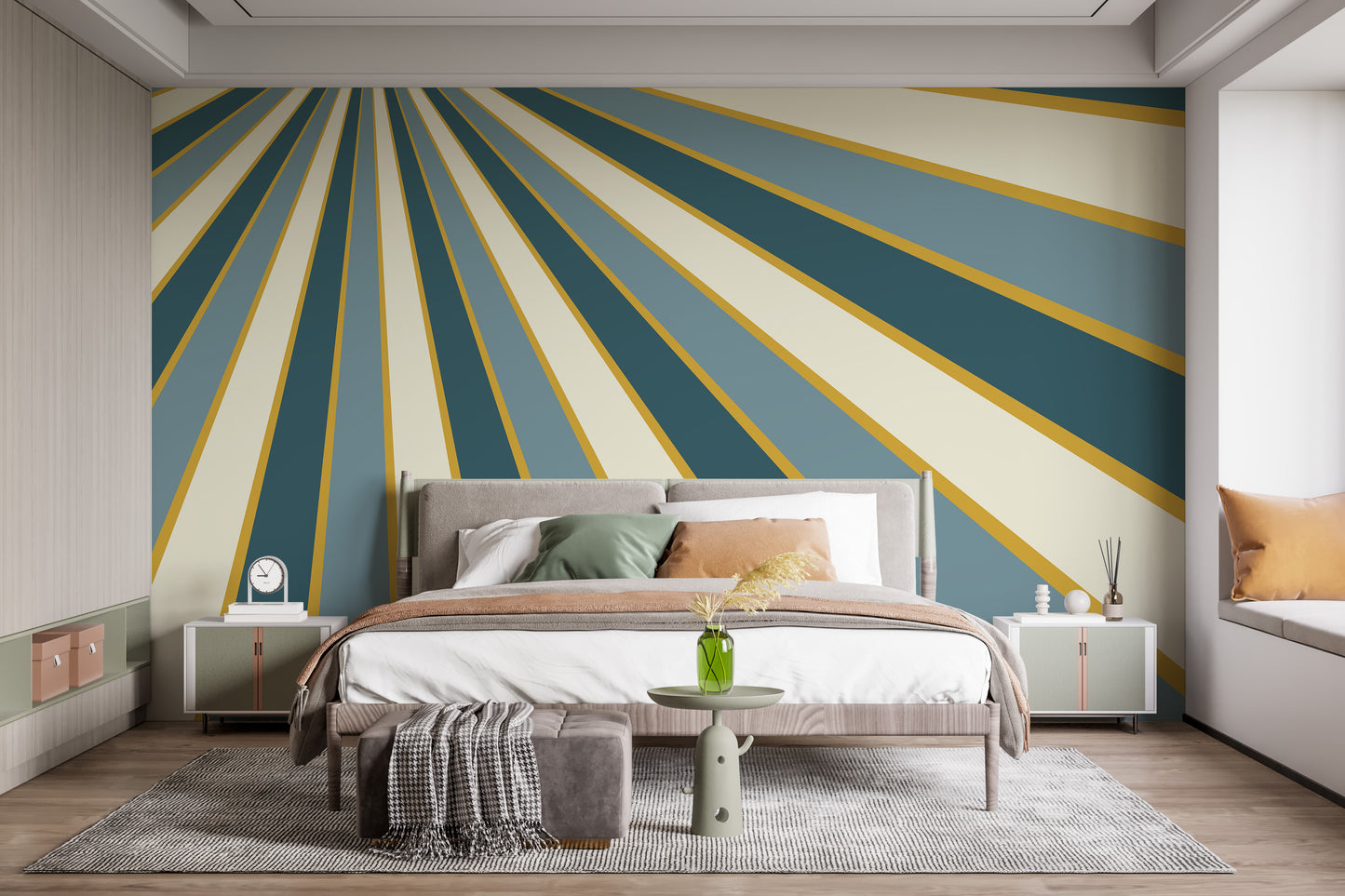 Multicolor Abstract Striped Line wallpaper Murals