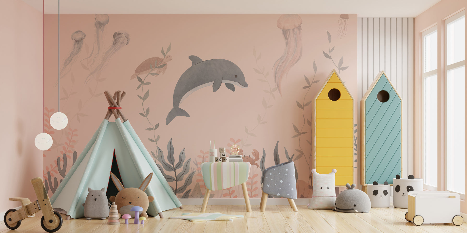 Magical underwater wonders wallpaper mural for ocean lovers