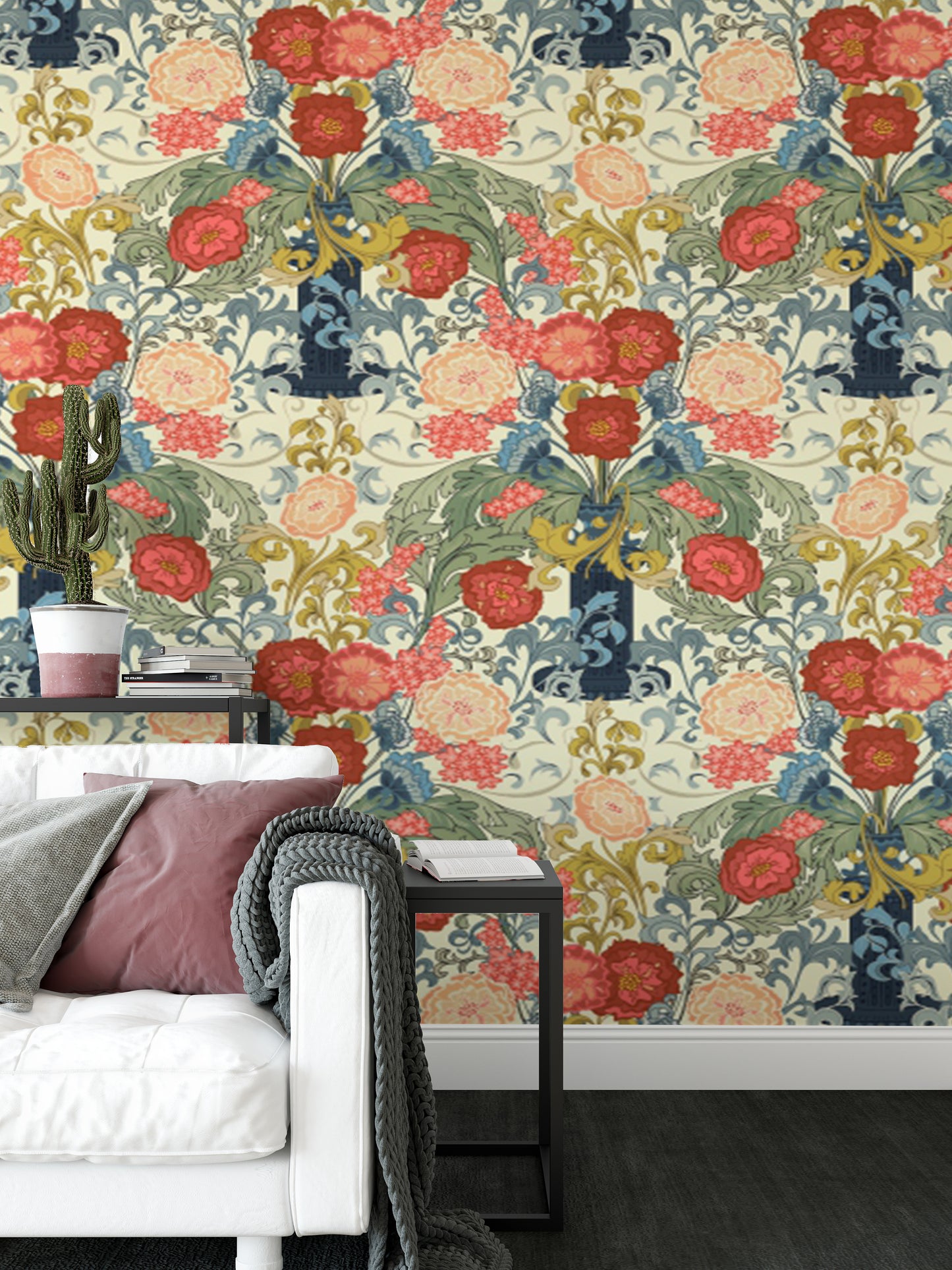 Heritage Rose Garden wallpaper showcasing delicate rose motifs.
