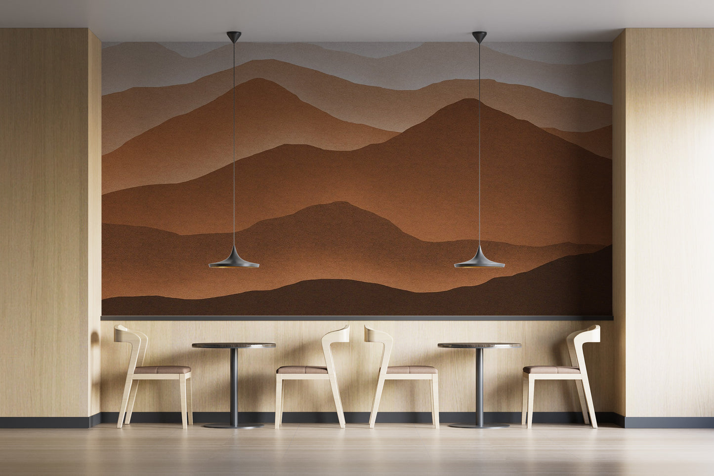 Warm earthy mountain wallpaper for walls
