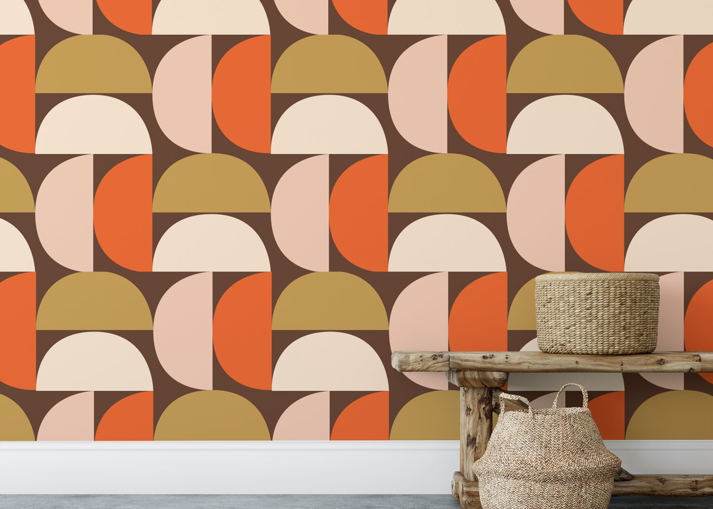 Contemporary Mindfulness Mod Dot Design Wallpaper
