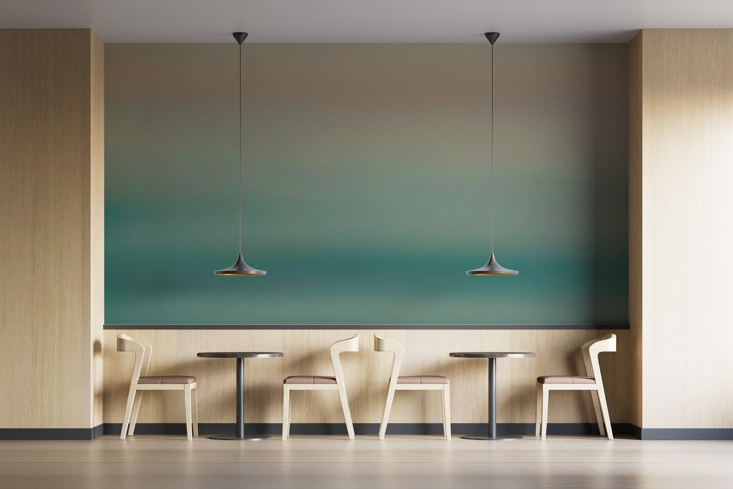 Ocean ombre wall mural for soothing decor
