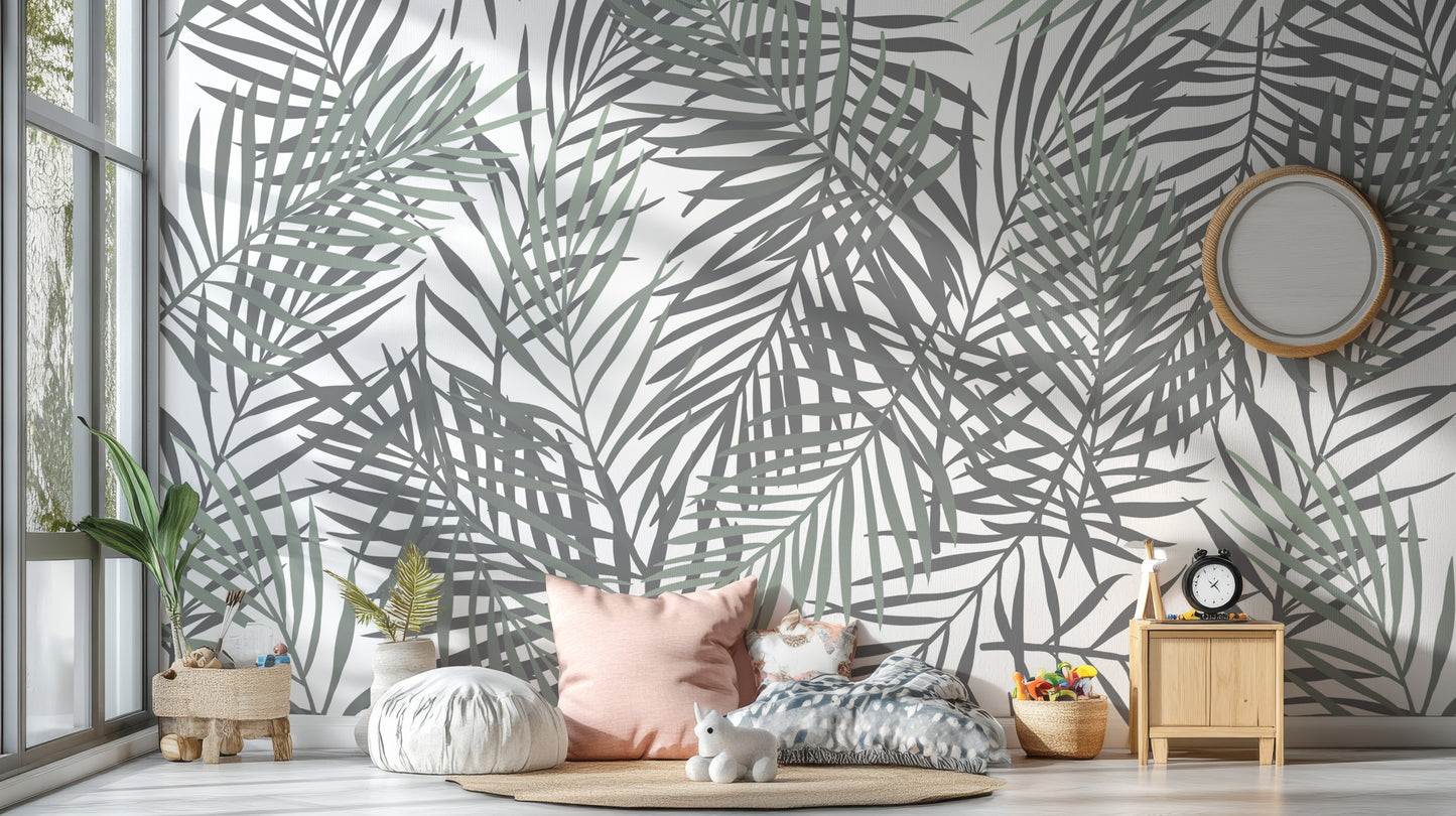 Tropical Whisper Leaf wallpaper for walls