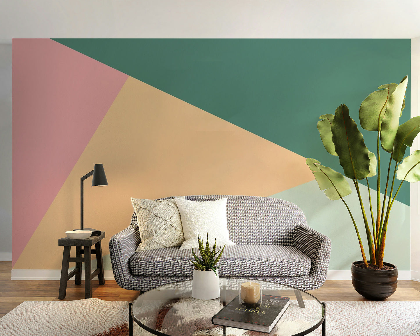 Colorful Geometric Triangle Shaped Wallpaper - Giffywalls