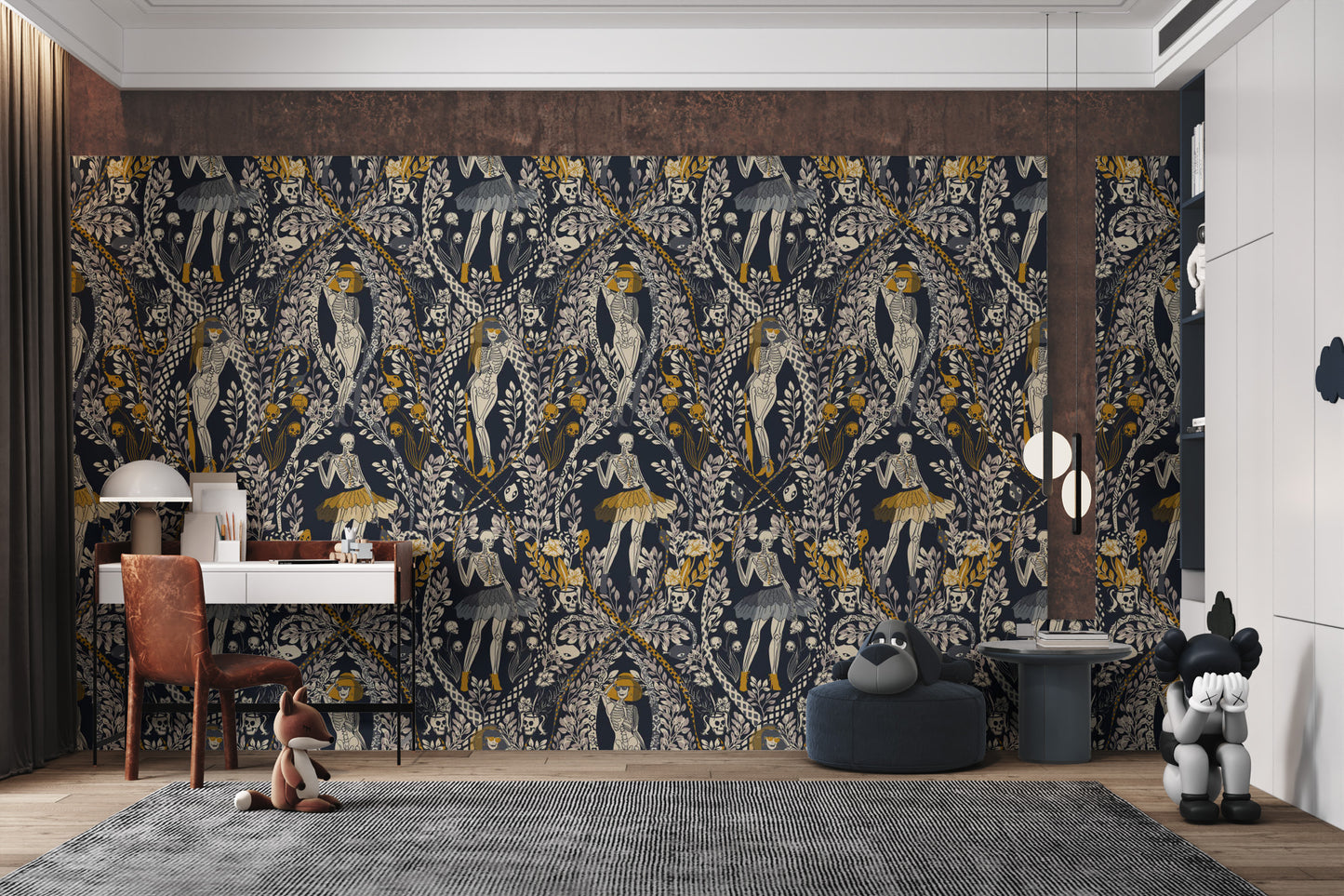 Mystical masquerade wallpaper for Halloween interiors