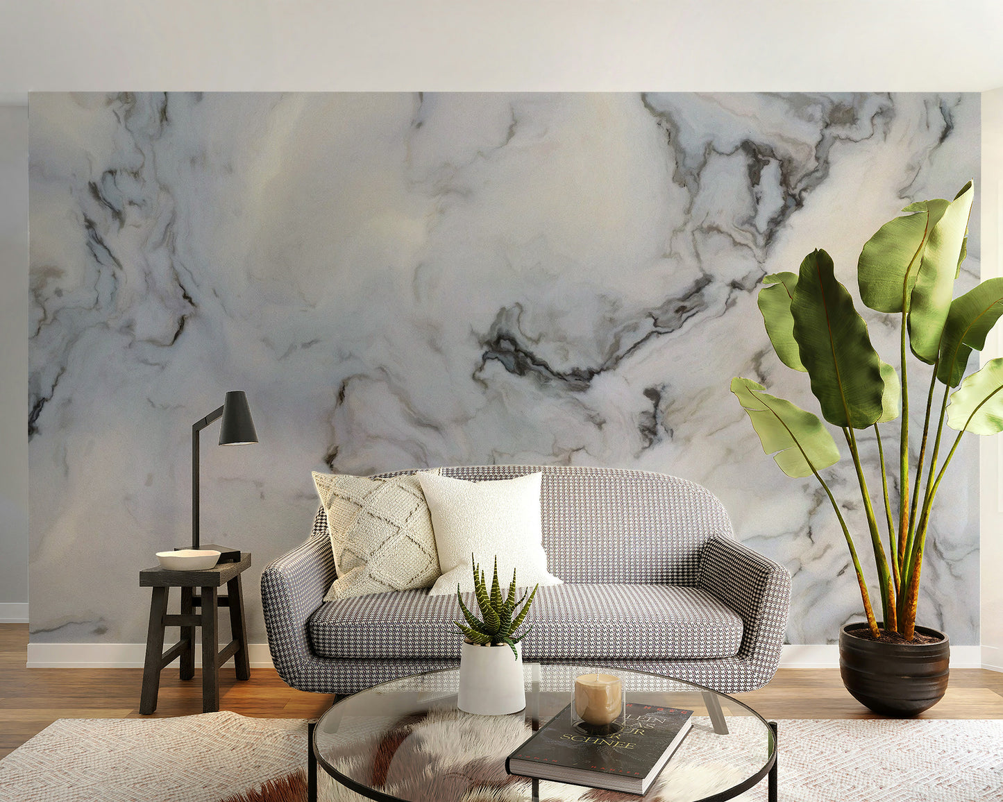 Easy-to-apply marble peel and stick wallpaper for modern decor.