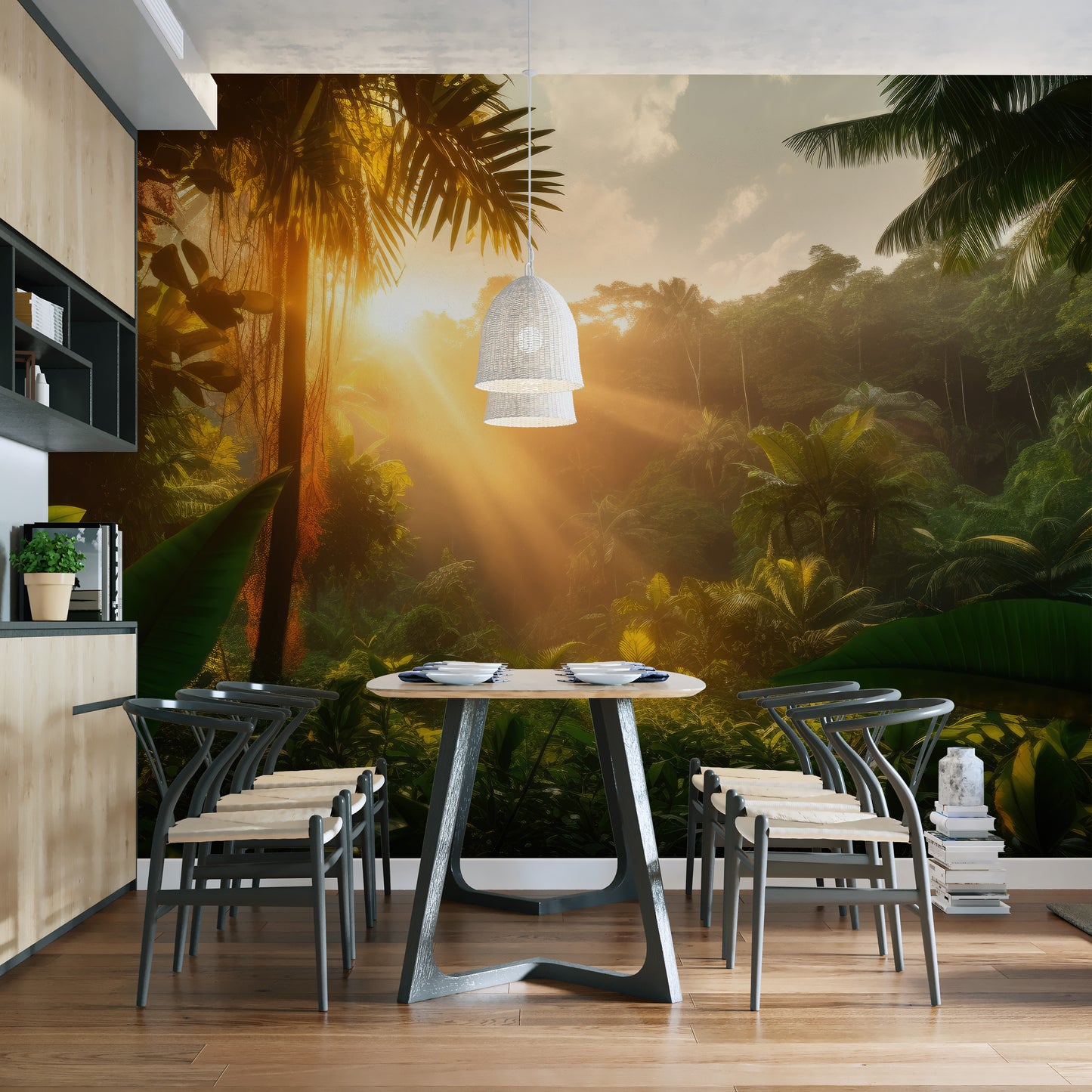 Sun Kissed Rainforest Wall Mural