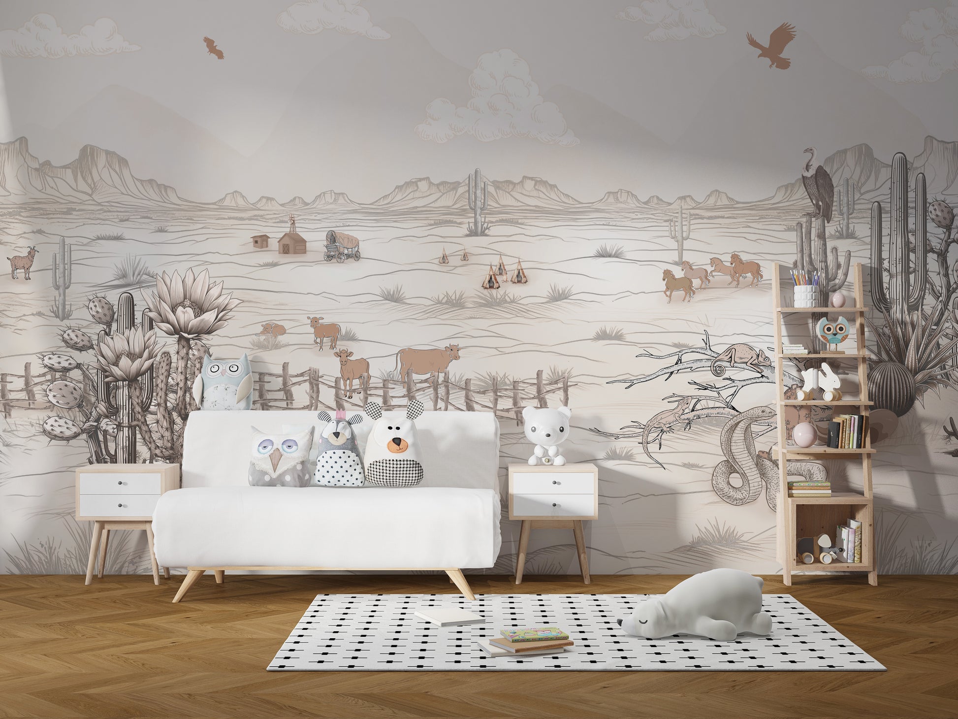 Tumbleweed Treasures Wallpaper for play areas