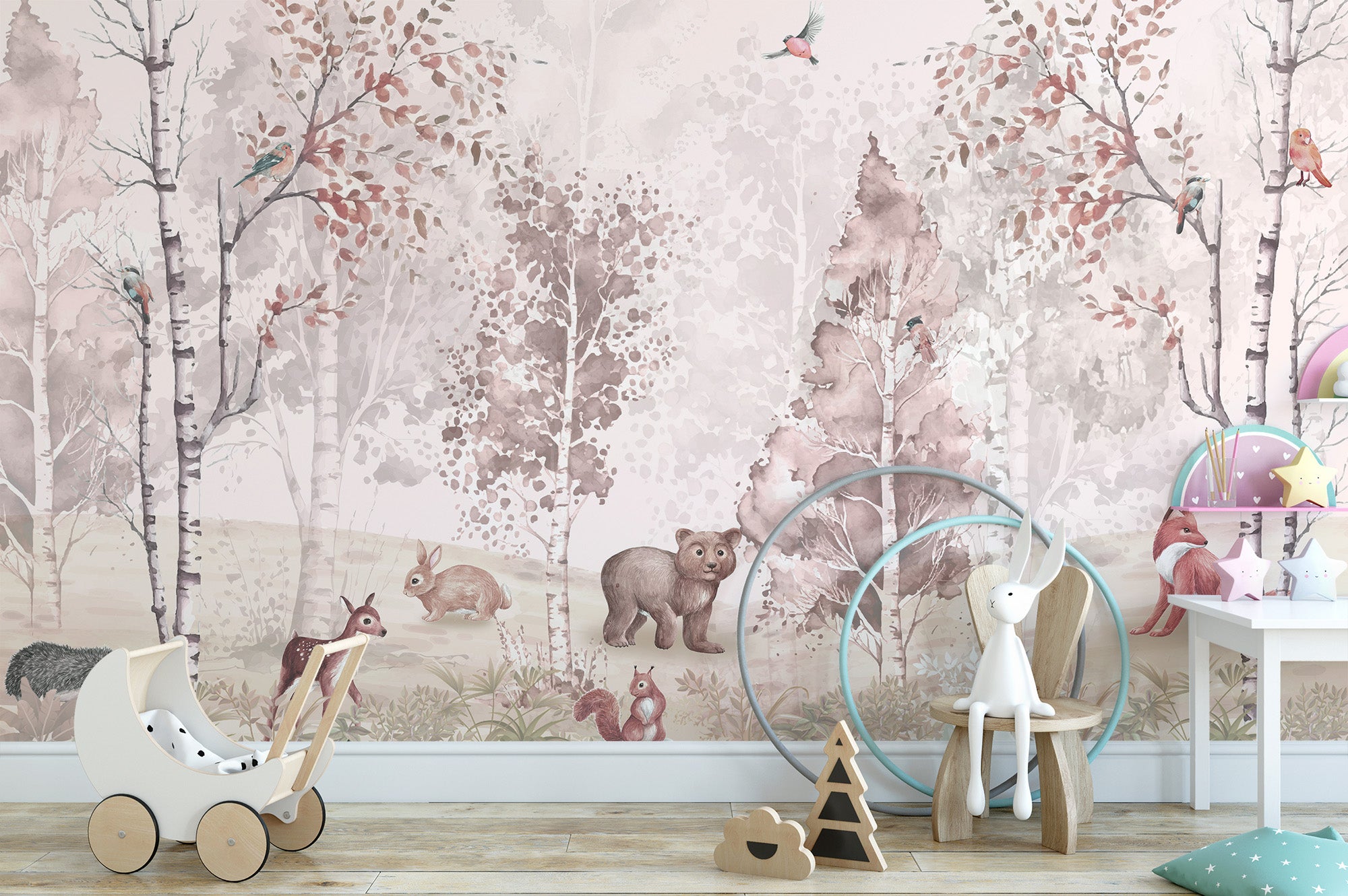 Frolic Forest Fables Wallpaper Mural - Giffywalls