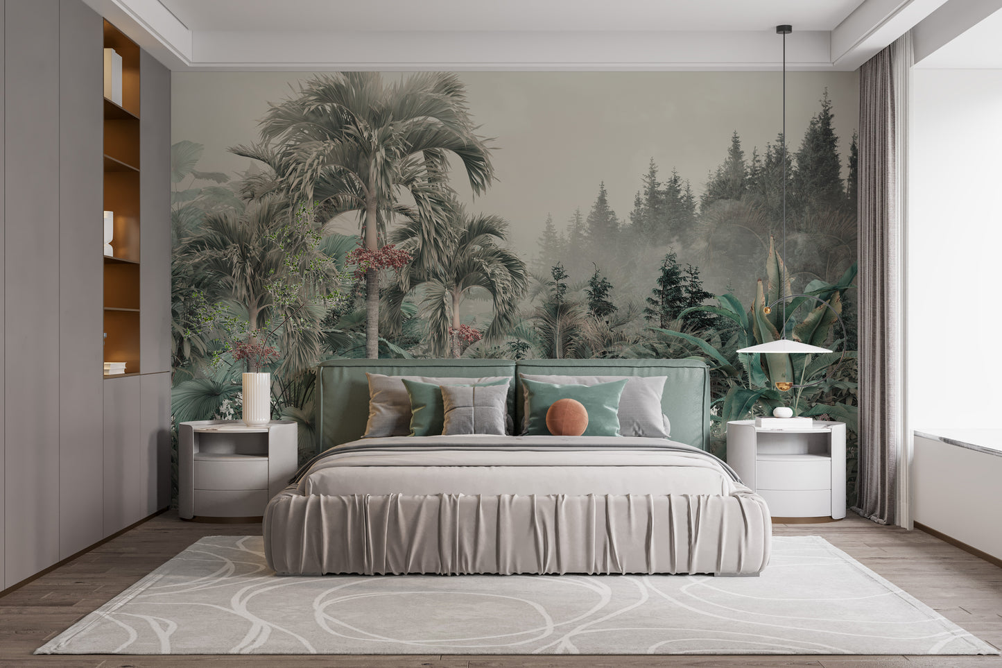 Lushly Green Jungle Trees Wallpaper Wall Mural