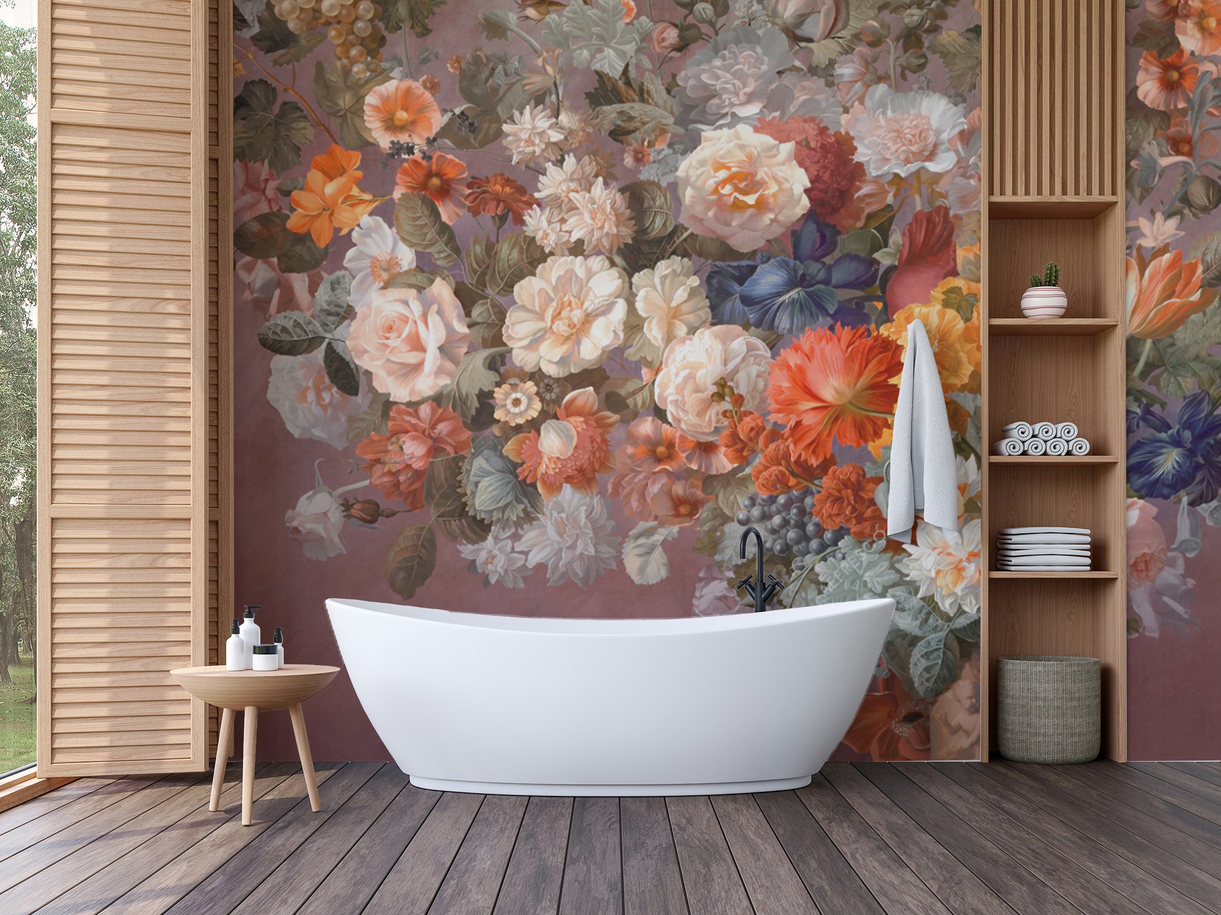 Romantic Rose Oil Art Wall Covering
