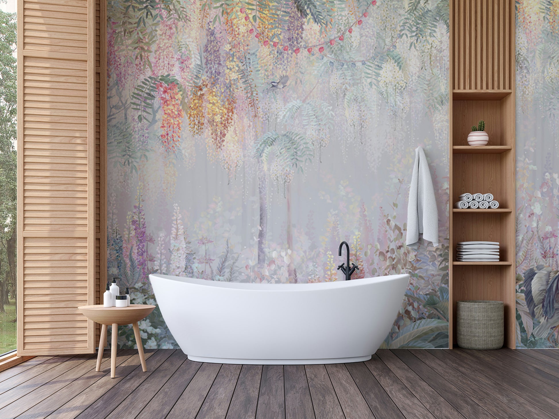 Luxurious Feathered Euphoria Jungle Wallpaper