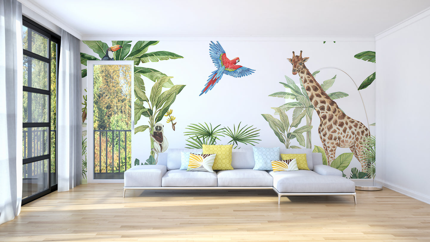 Animals Kingdom & Plants Wallpaper Mural - Giffywalls