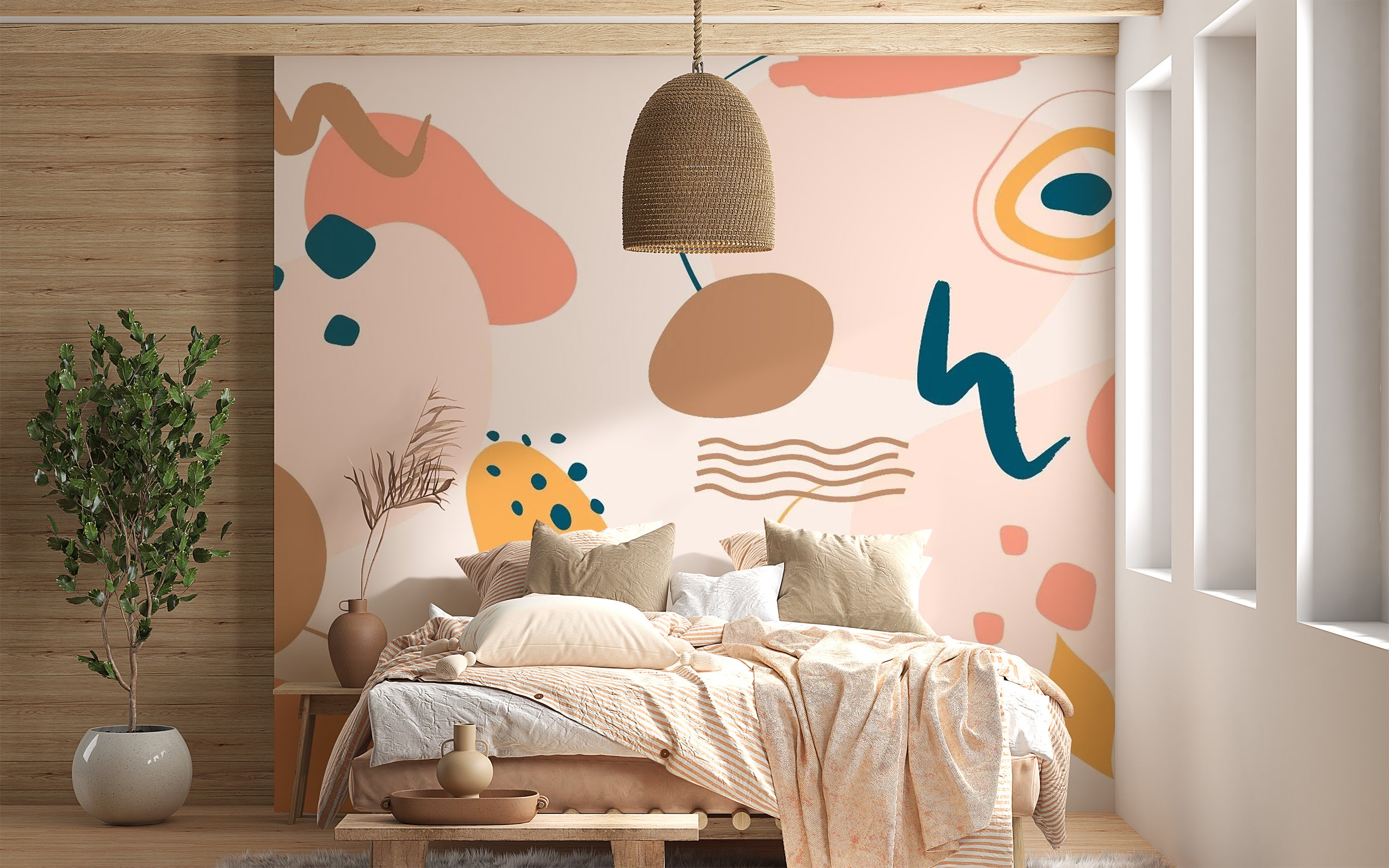 Artistic Colorful Abstract Painting Mural
