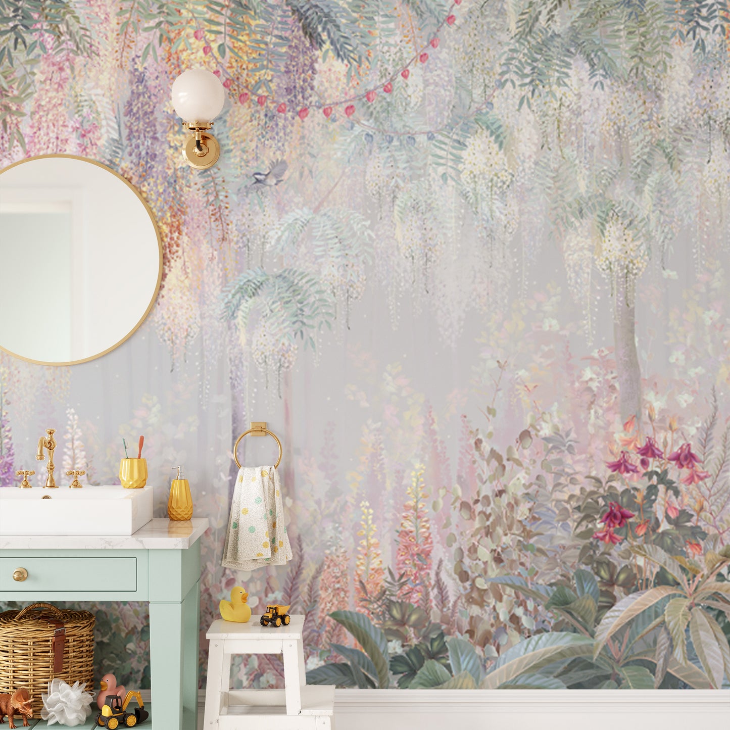 Feathered Euphoria Jungle Backdrop Mural