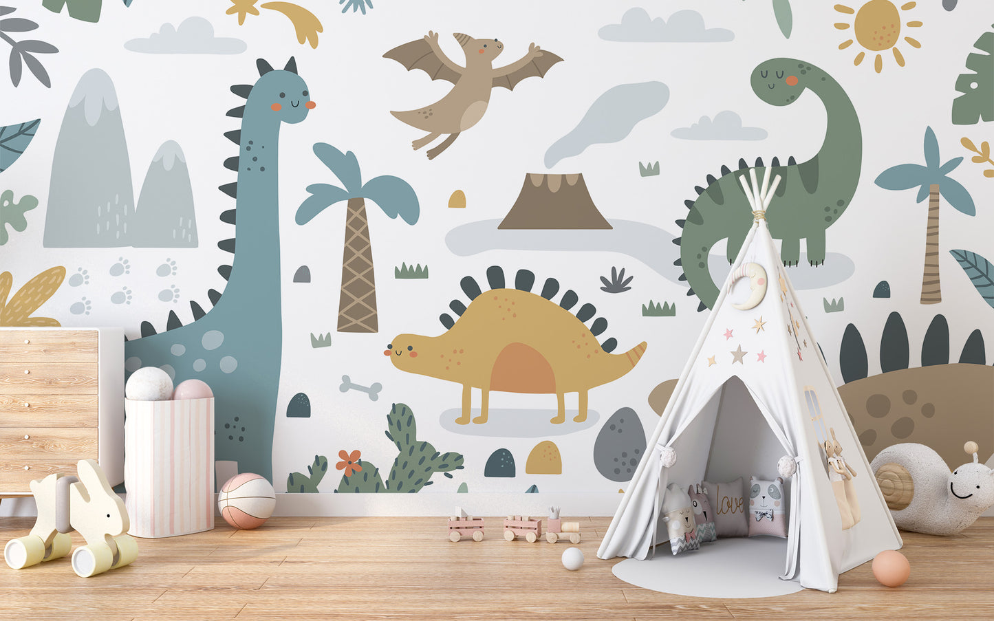 Dinosaur Design Wall Mural