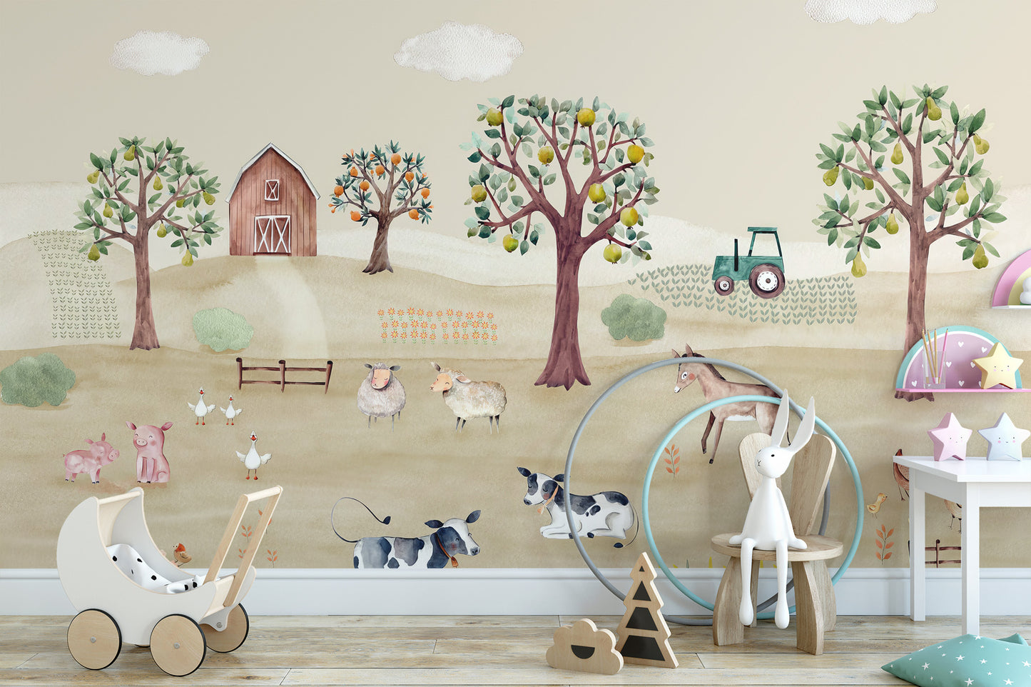 Barnyard Bliss Wall Mural