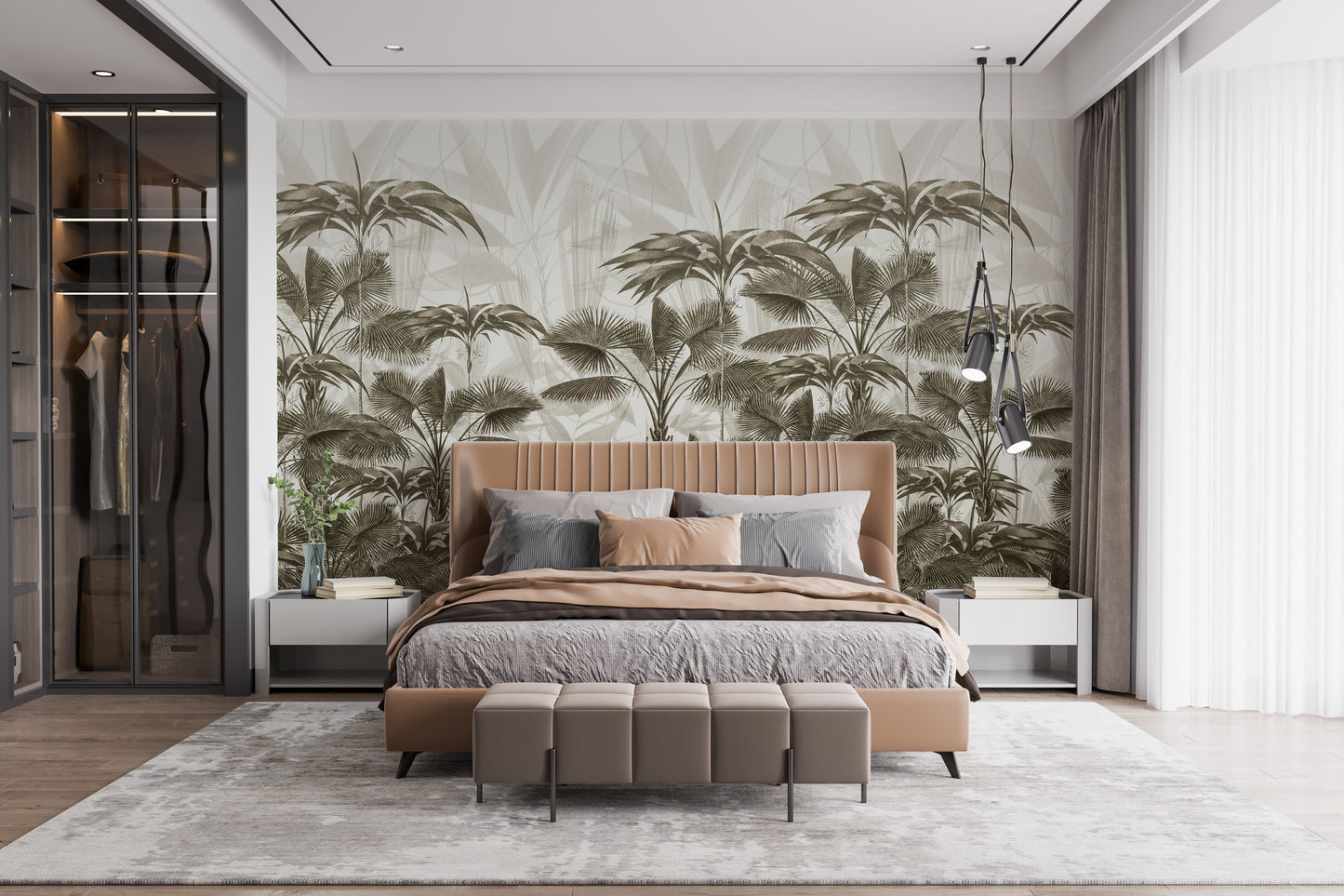 Bushy Palms Wallpaper Murals