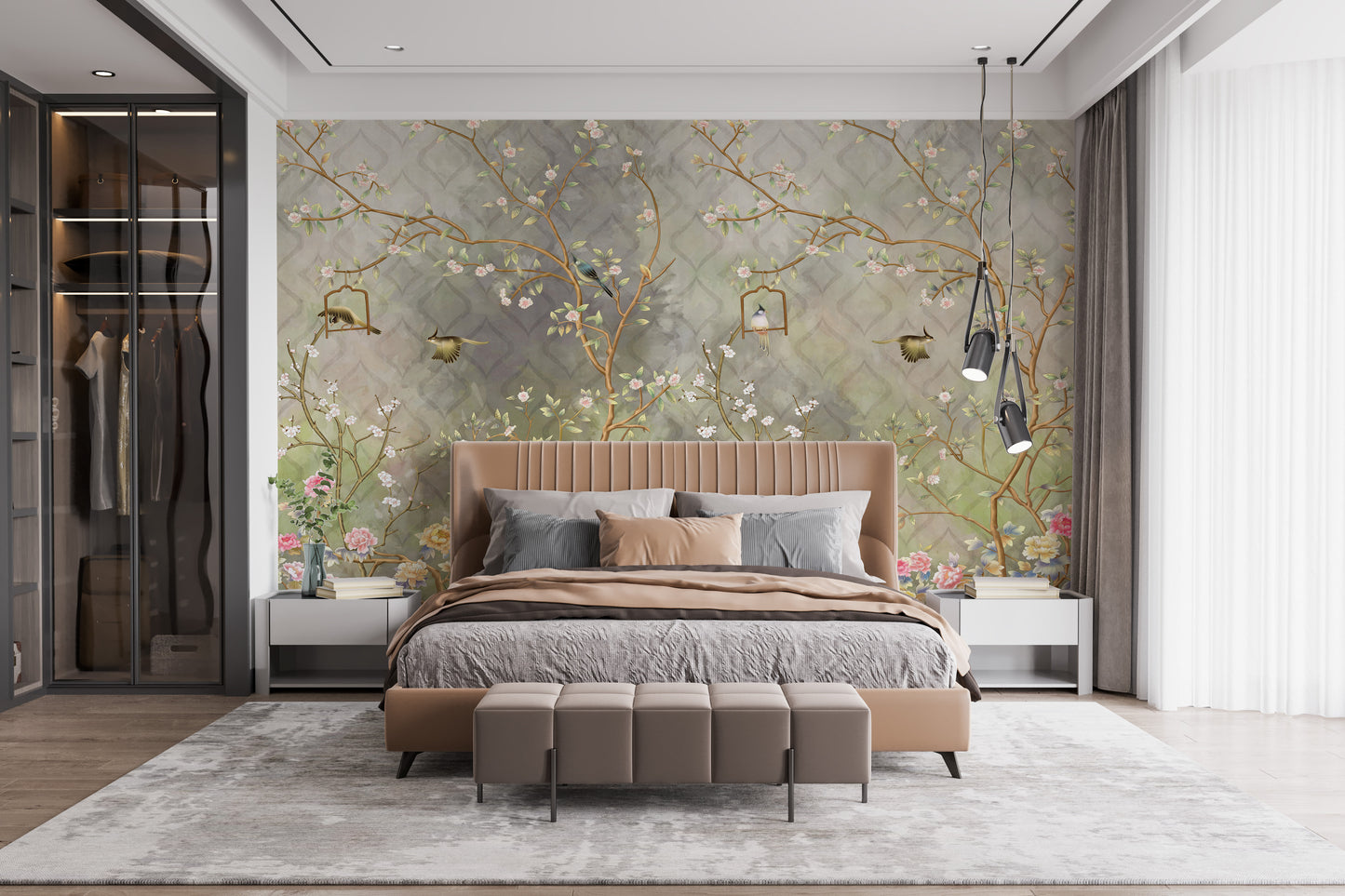 Vintage Blooming Garden Wallpaper Mural