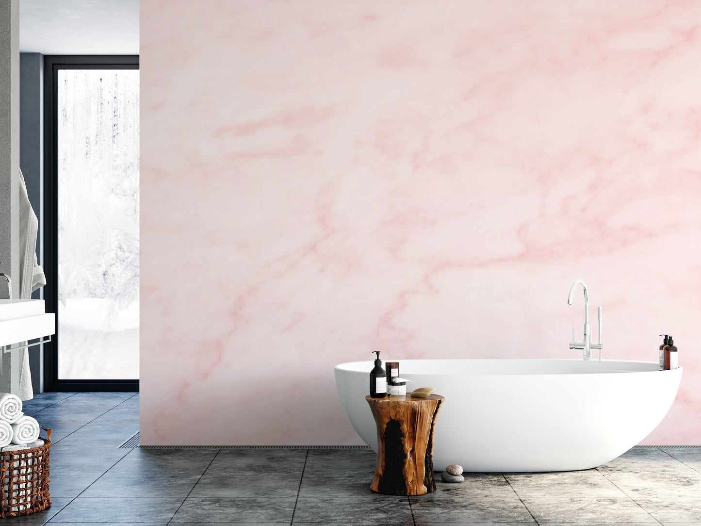 Pink Marble Wallpaper Mural