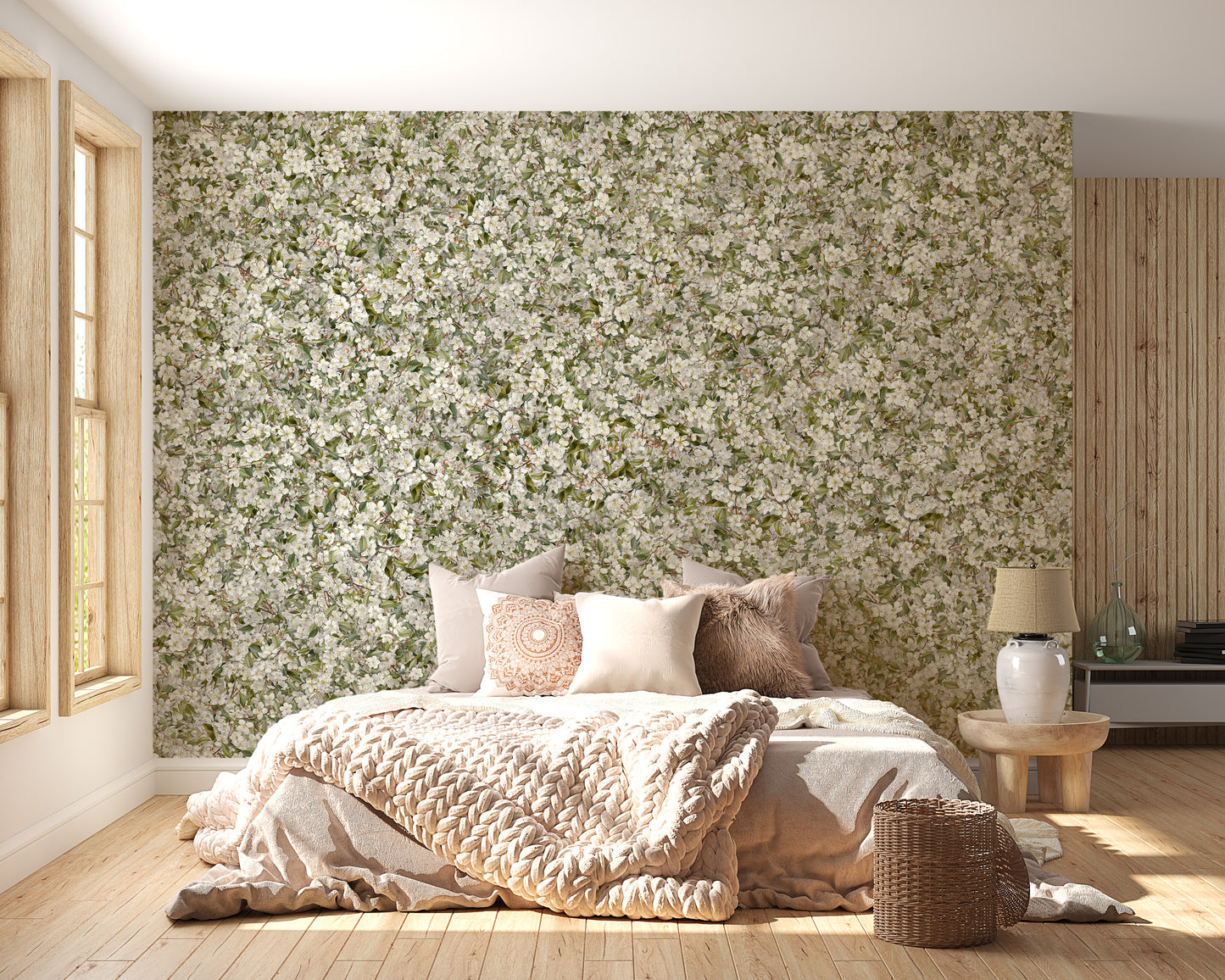 Pear Blossom White Flowers Wallpaper Murals - Giffywalls