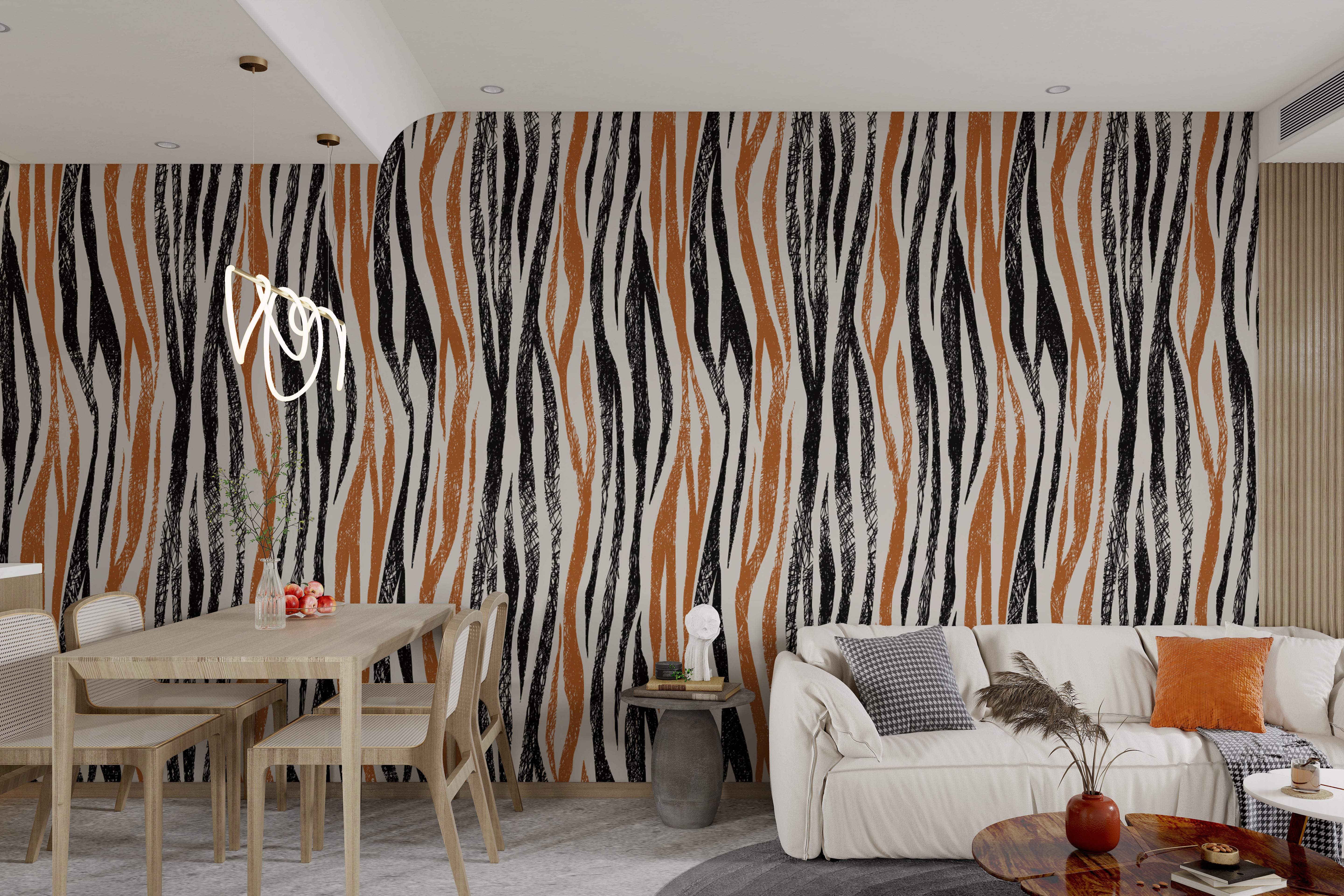 Striped Elegance Stylish Wallpaper Mural
