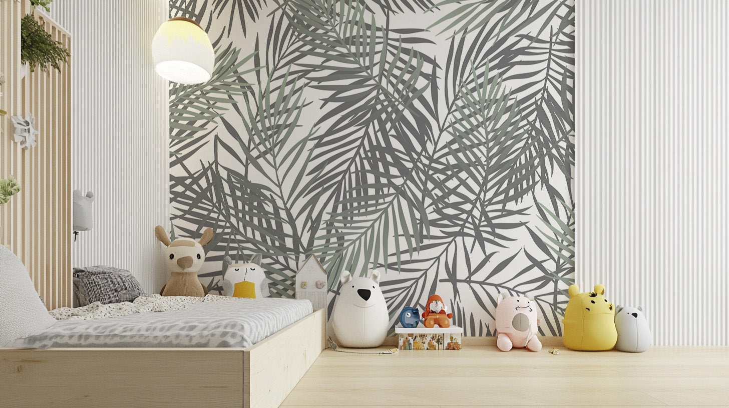 Tropical Whisper Leaf peel and stick wallpaper