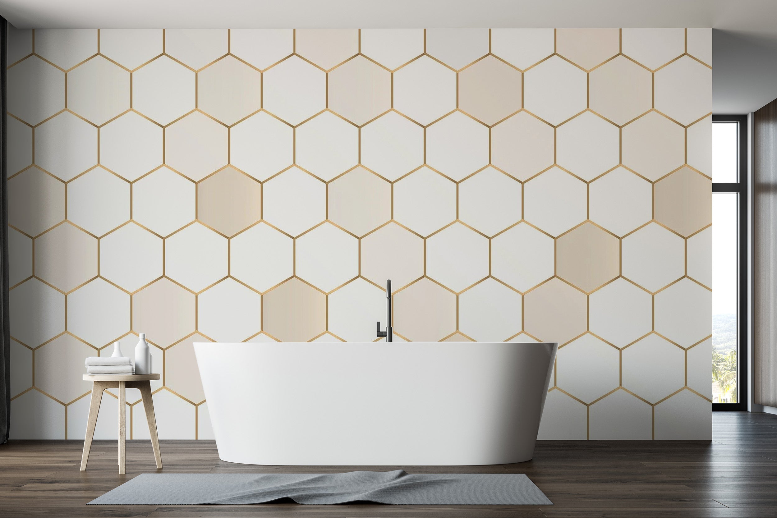 Artistic Hexagon Honeycomb Wallpaper
