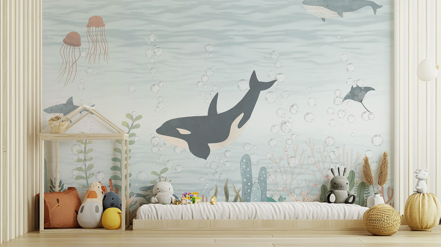 Marine Ballet Wallpaper Mural for serene interiors