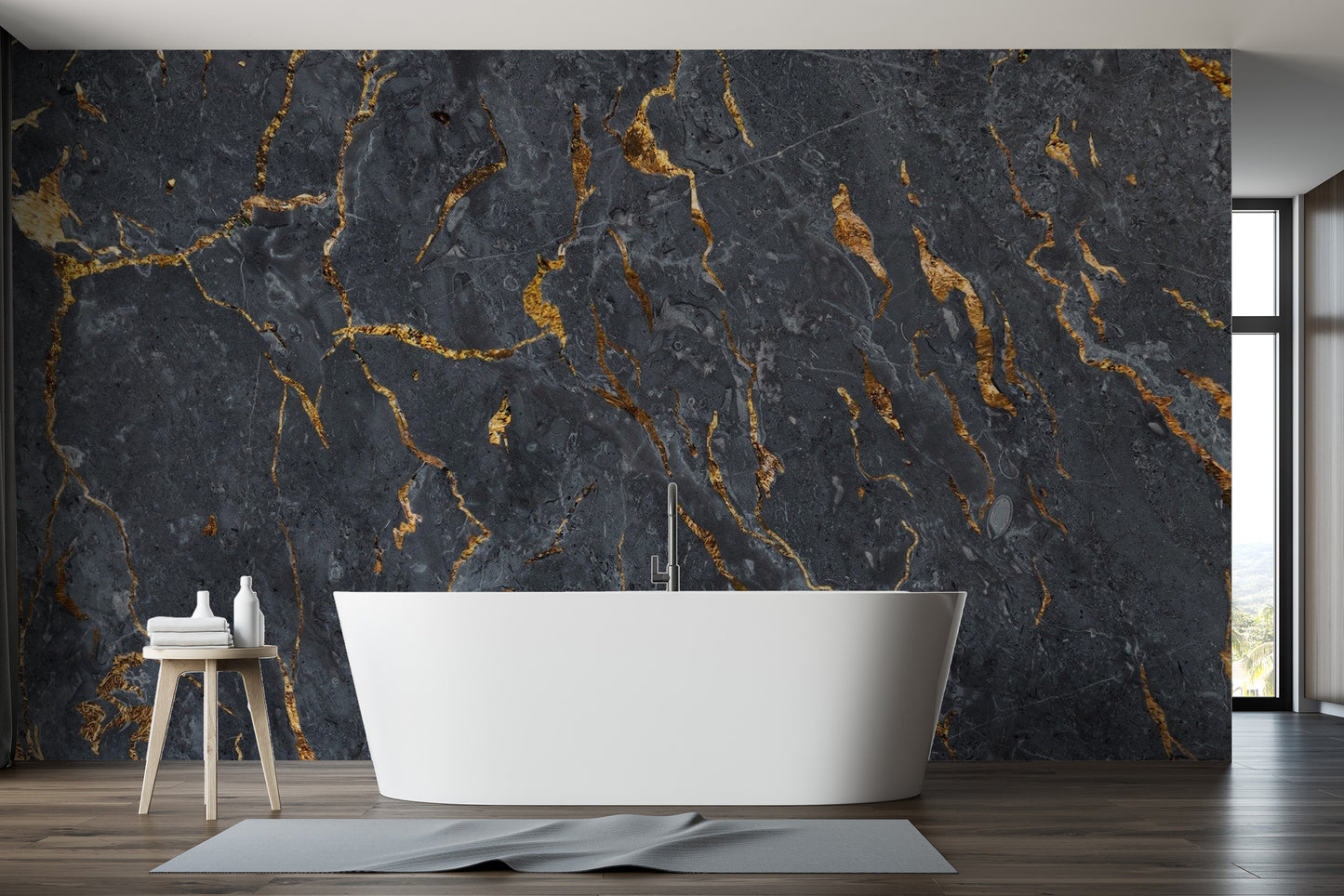 Black Marble Wallpaper Mural