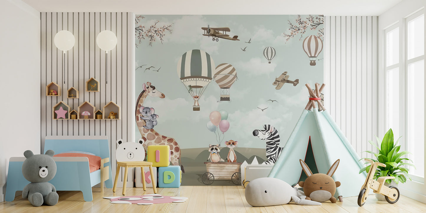 Whimsical animal-themed wall decor for nurseries