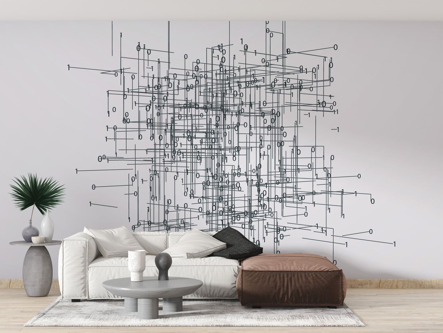 Futuristic geometric wallpaper design
