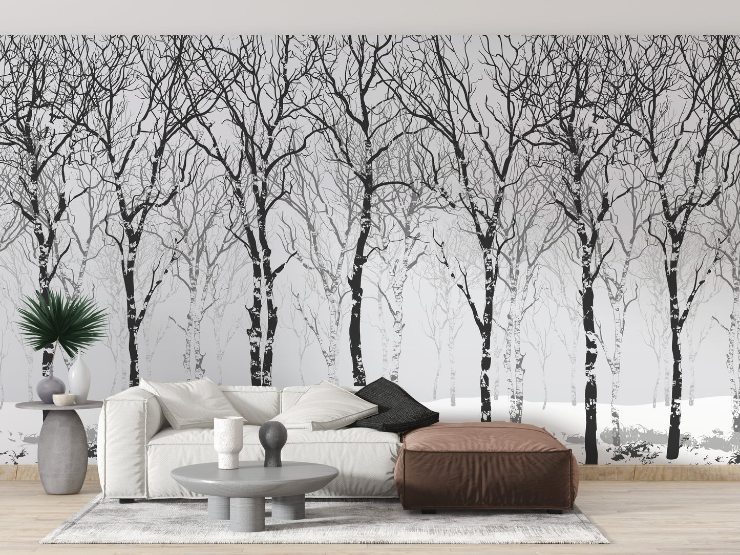 Winter Snow Forest Tree Wallpaper Murals