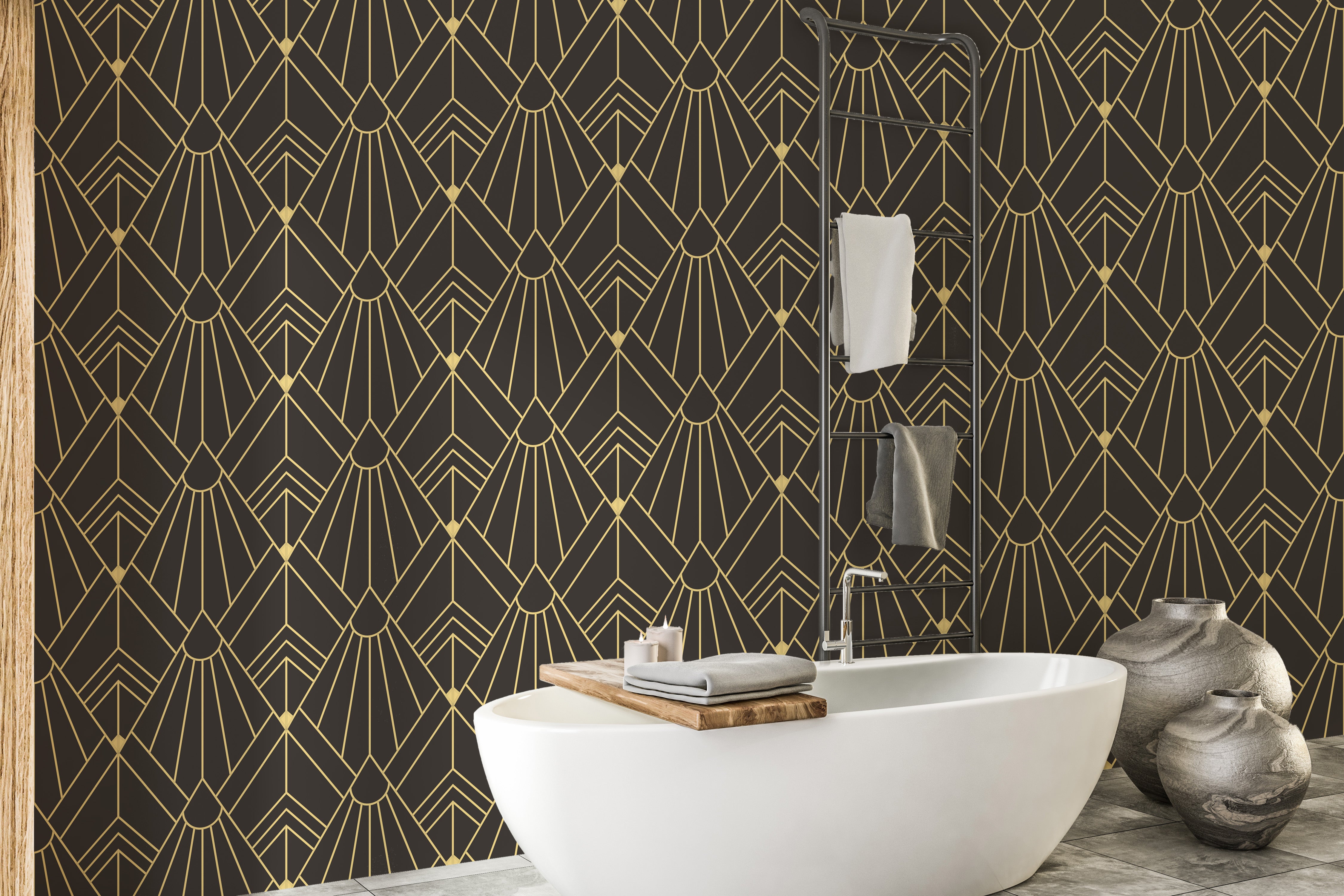 Art deco wallpaper with abstract elegance