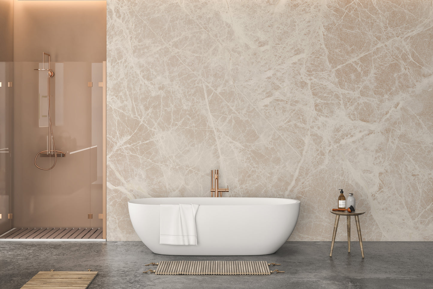 White Carrara Marble Wallpaper Mural