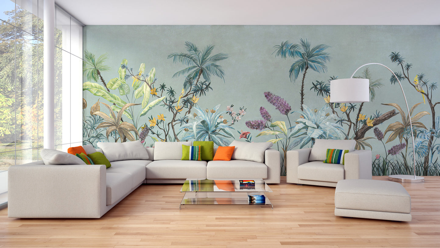 Designer Colorful Flowers design Wallpaper Murals