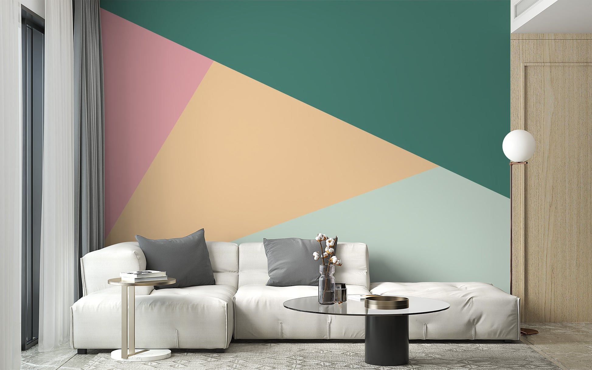 Colorful Geometric Triangle Shaped Wallpaper - Giffywalls