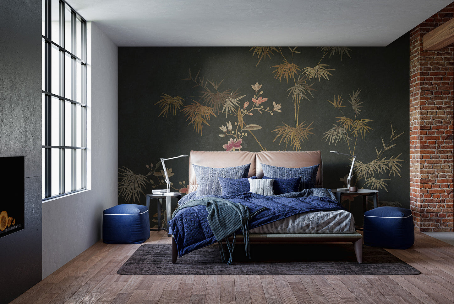 Chinoiserie Garden Bamboo Wallpaper for elegance