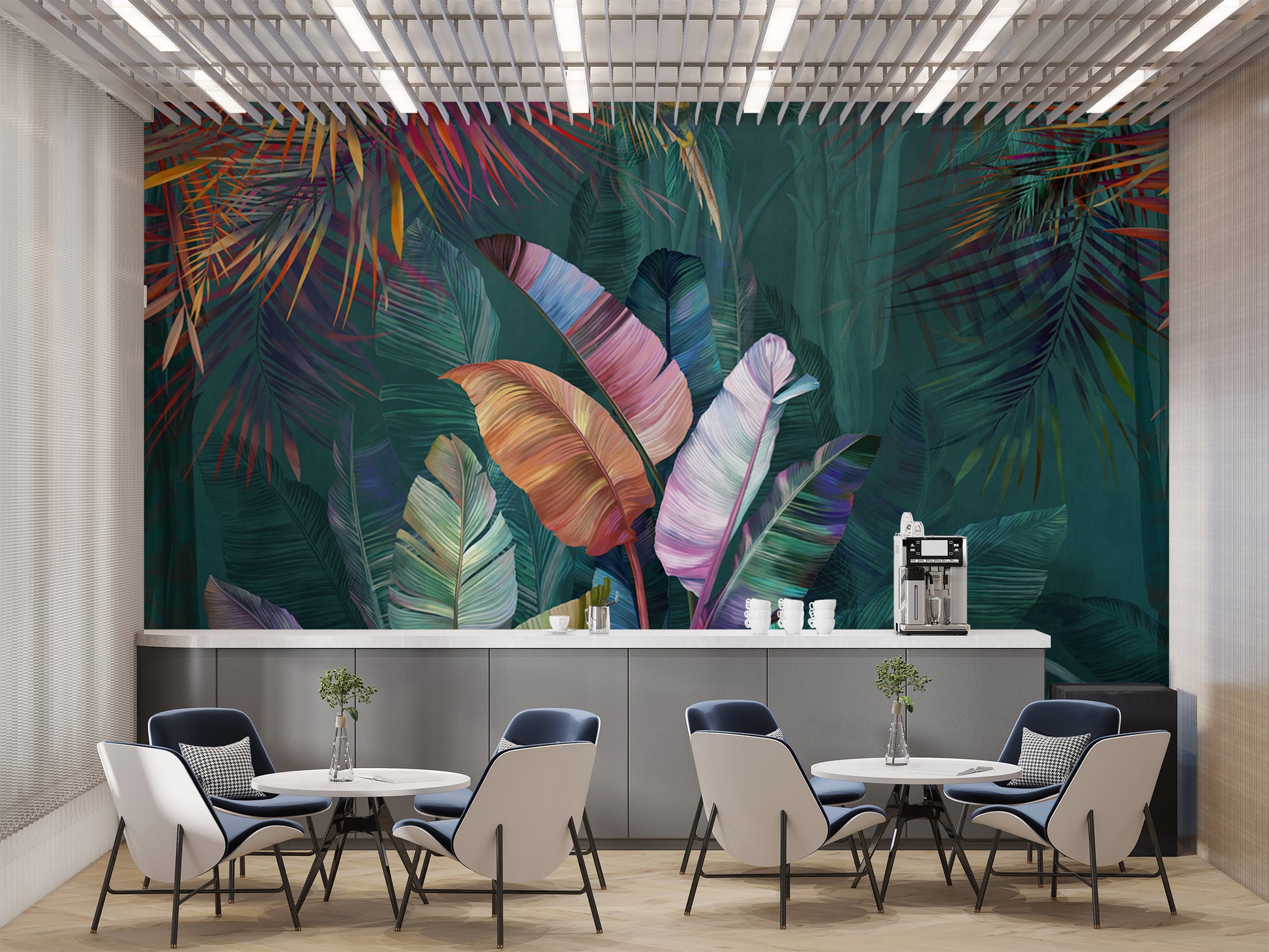 Island Breeze Leaf Extravaganza Wall Mural wallpaper