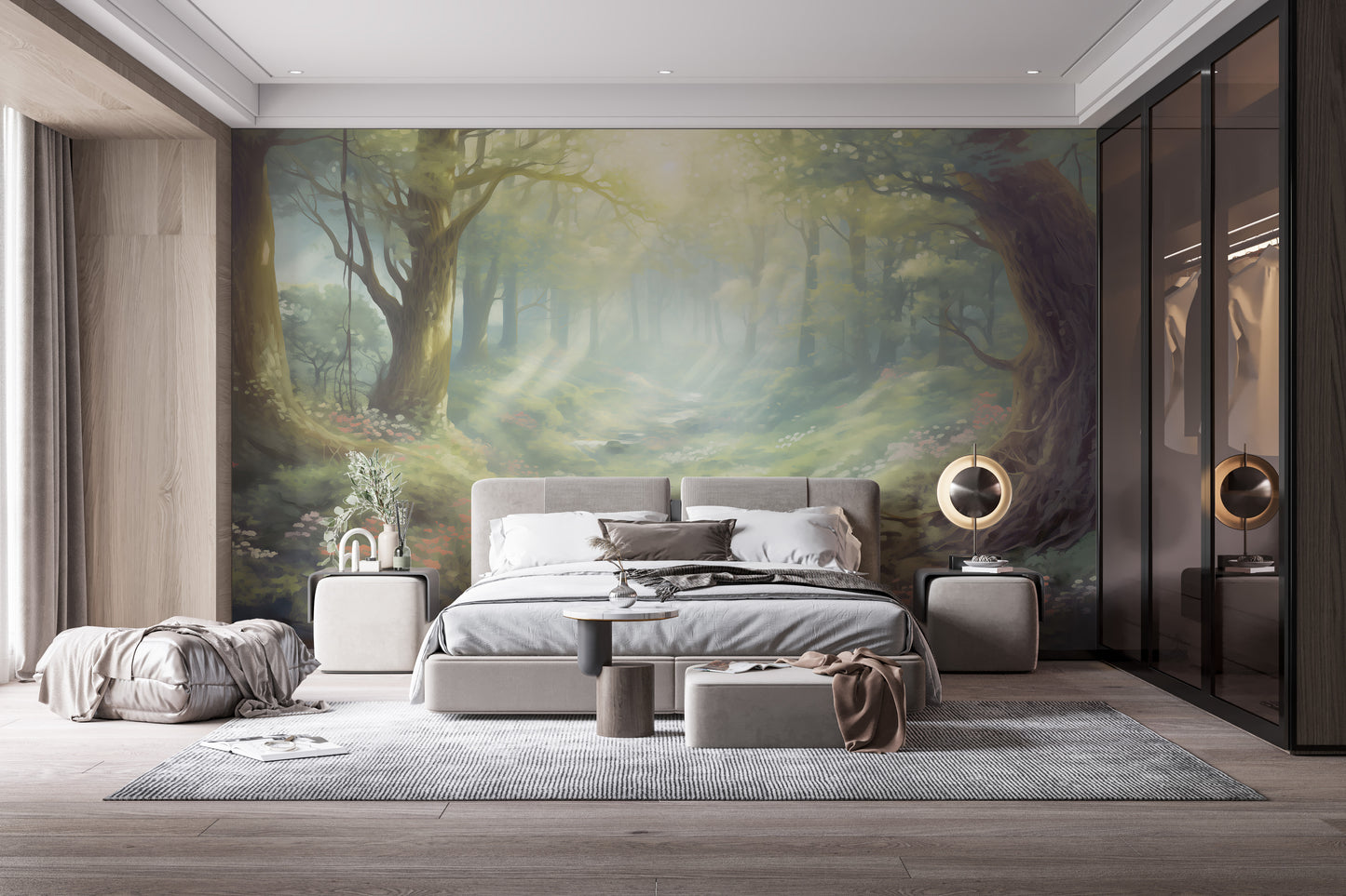 Sunset Forest Wallpaper Murals