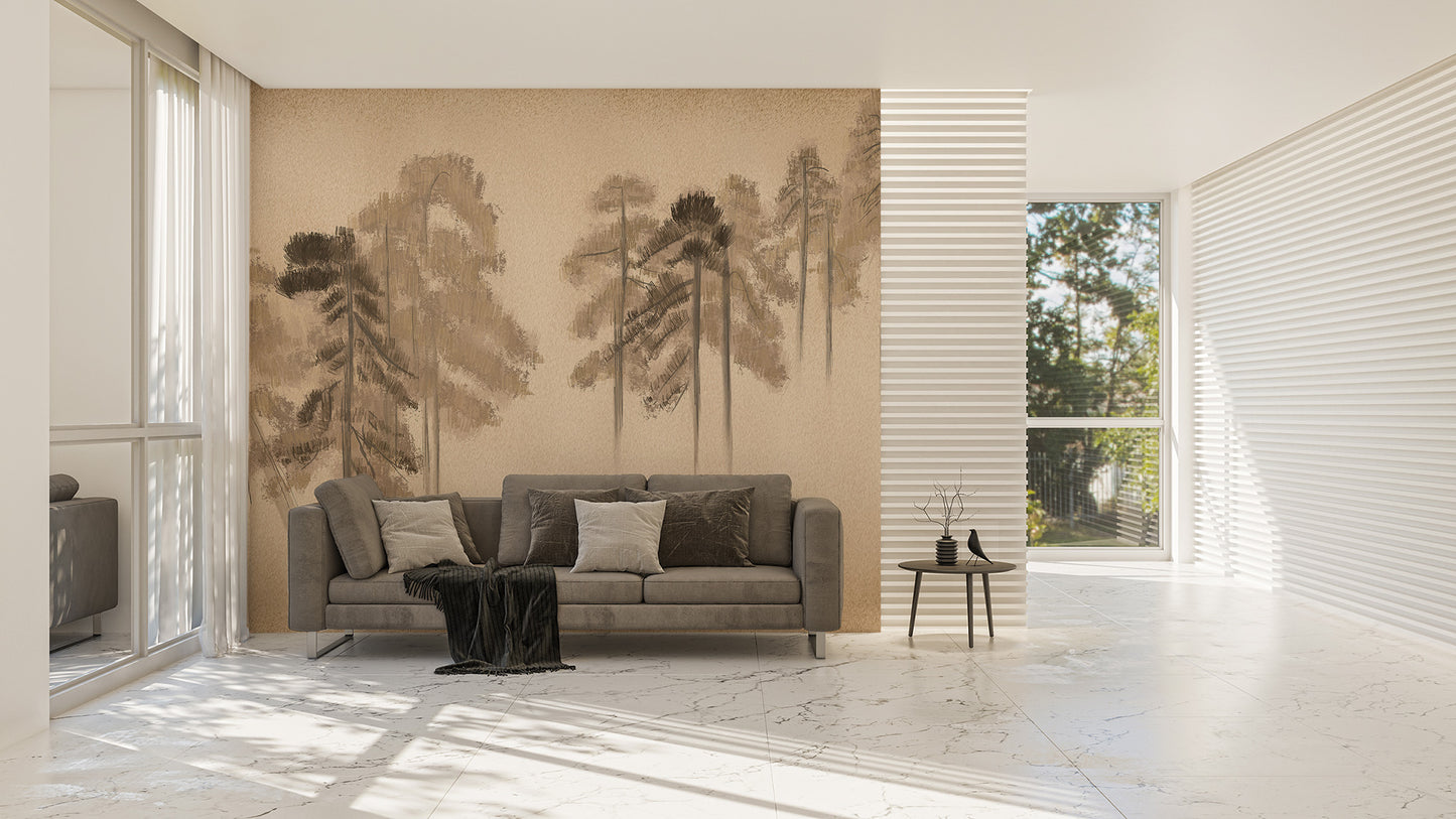 Pine Trees Wall Mural