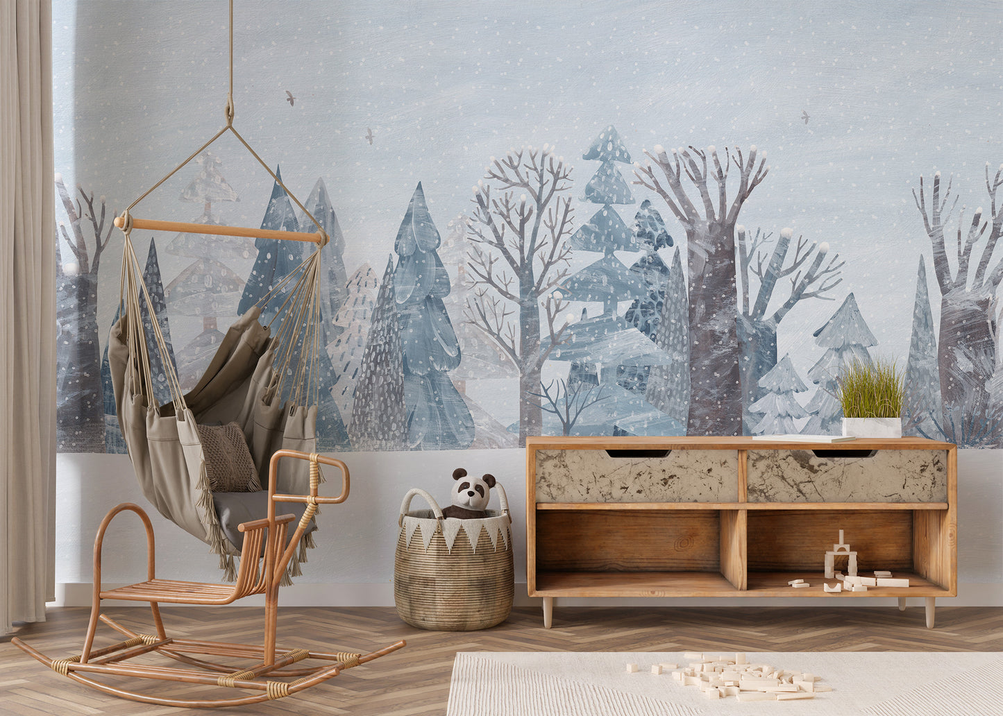 Winter Wonderland Forest Wall Mural